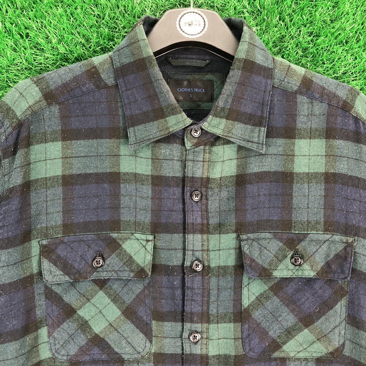 Flannel × Japanese Brand Clothes Truck Flannel Checkered Double Pocket Size US L / EU 52-54 / 3 - 7 Thumbnail