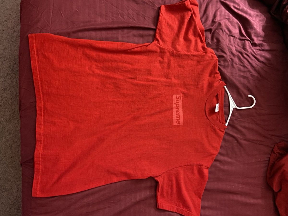 Supreme Red Tonal box logo tee Size US L / EU 52-54 / 3 - 1 Thumbnail
