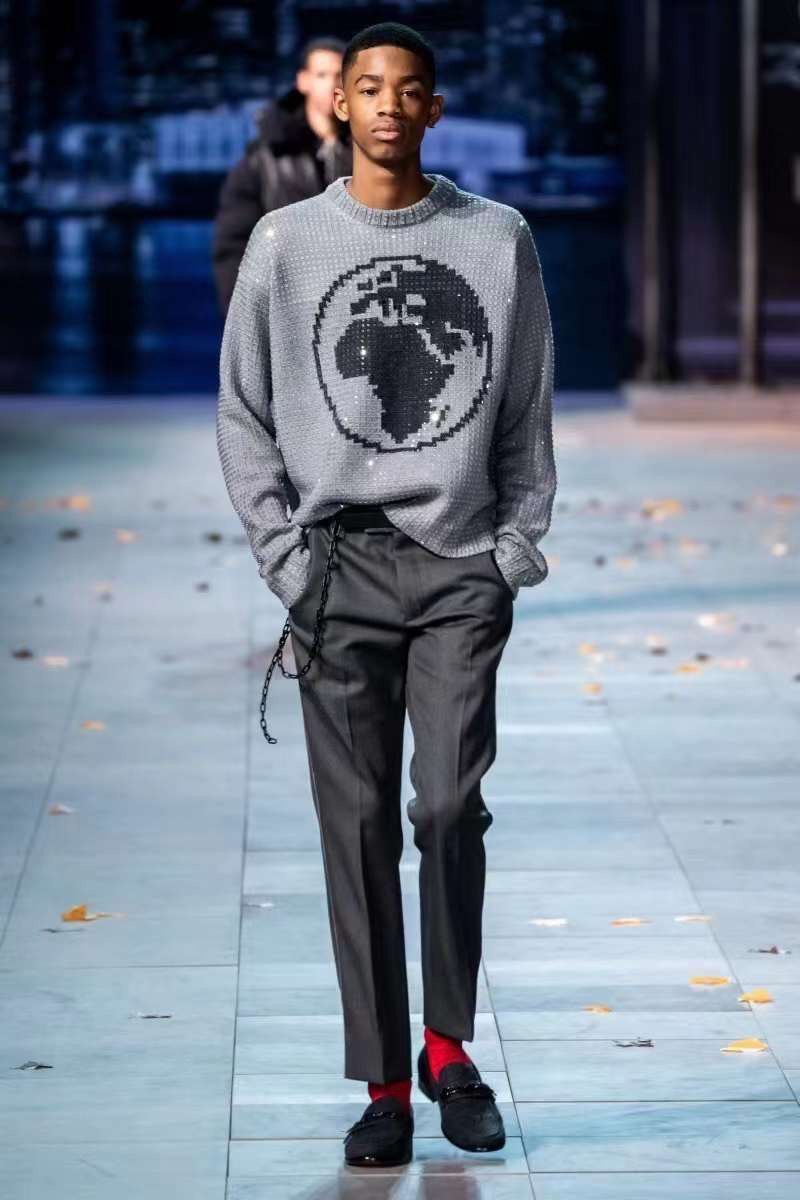 Louis Vuitton × Virgil Abloh FW19 crystal earth sweater Size US XL / EU 56 / 4 - 3 Thumbnail