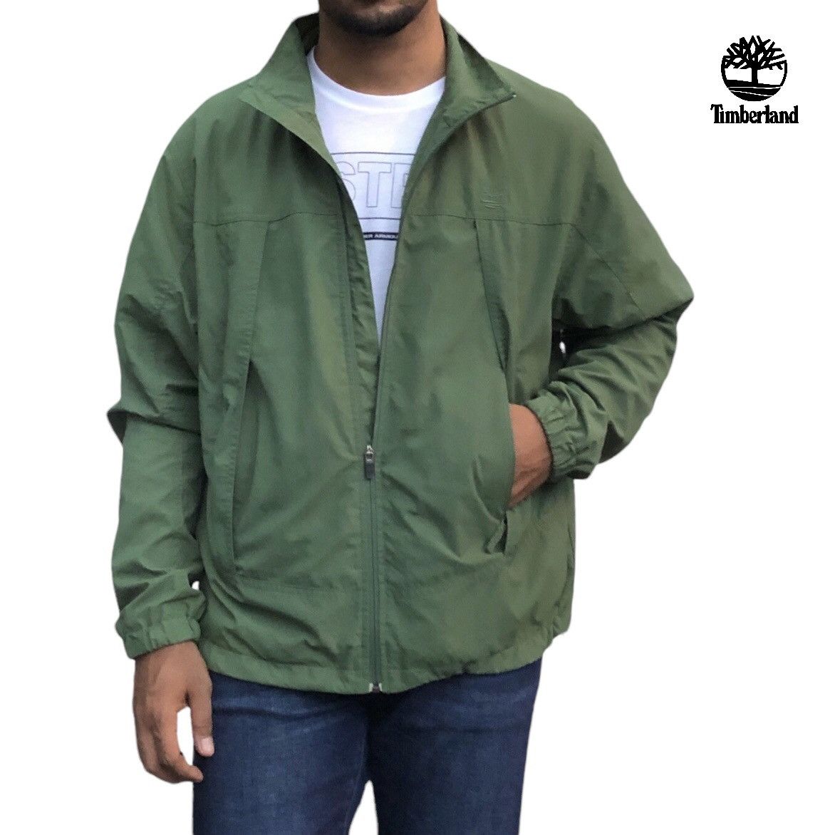 Timberland Vintage Timberland Men's Green Windbreaker Fall 2007 Size US M / EU 48-50 / 2 - 1 Thumbnail