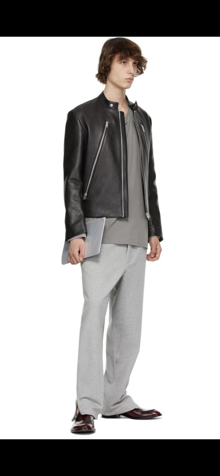 Maison Margiela margiela mm6 5 zip leather jacket | Grailed