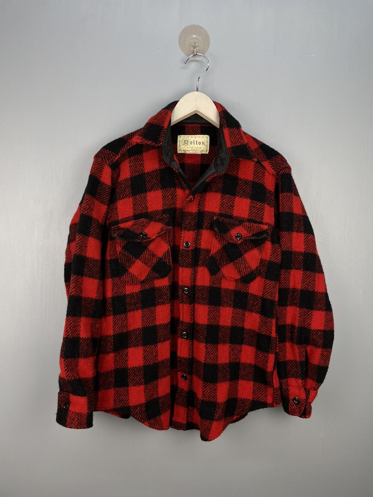 Vintage Vintage Melton wool flannel shirt Size US M / EU 48-50 / 2 - 1 Thumbnail