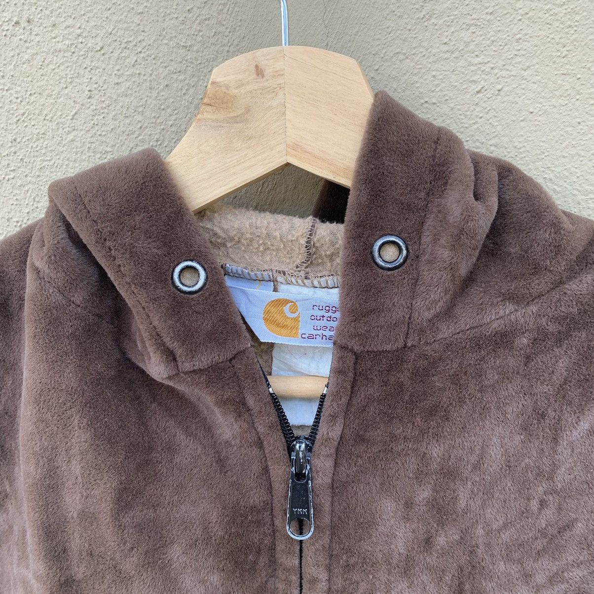 Vintage ThRASHED Faded Velvet Carhartt Zip Up Hoodie
