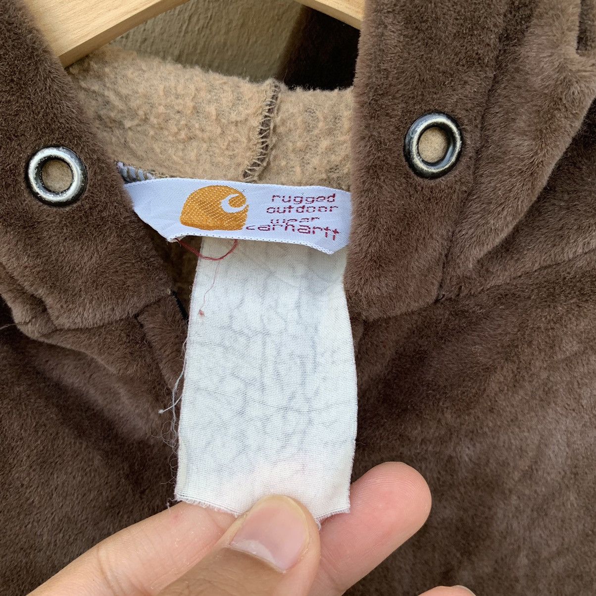Vintage ThRASHED Faded Velvet Carhartt Zip Up Hoodie