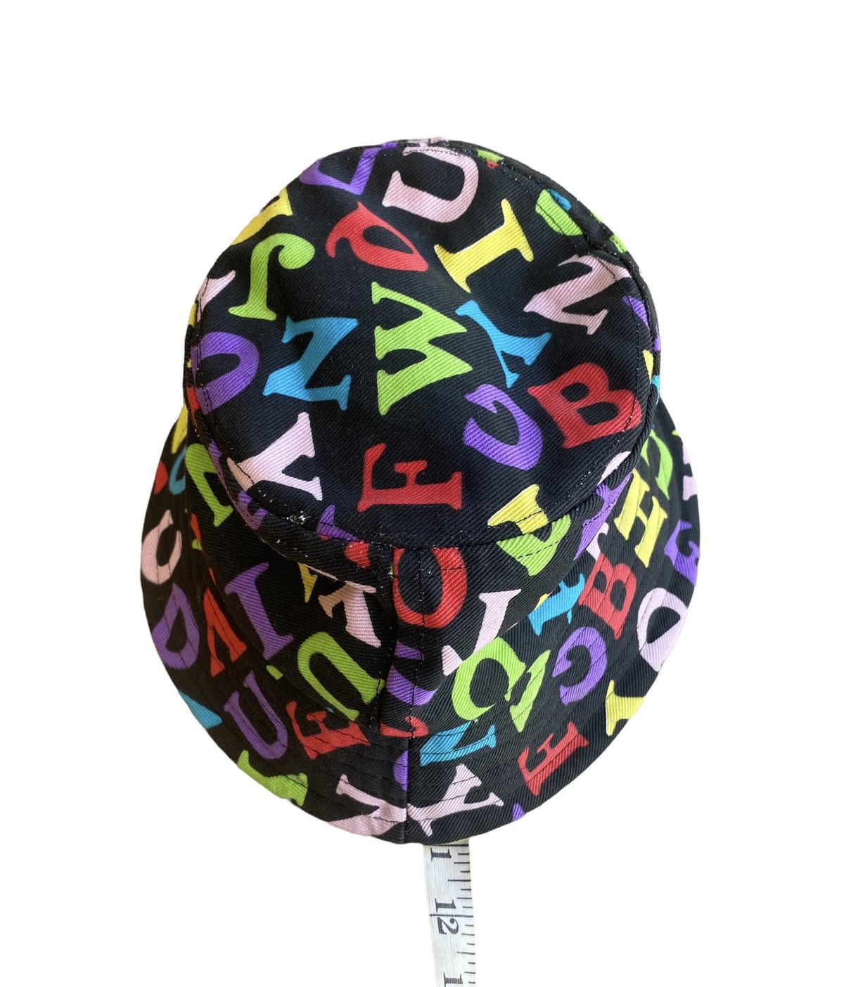 Jeremy Scott GRAIL🔥JEREMY SCOTT🇺🇸 PATCHWORK MONOGRAM ABC BUCKET HATS Size ONE SIZE - 8 Thumbnail
