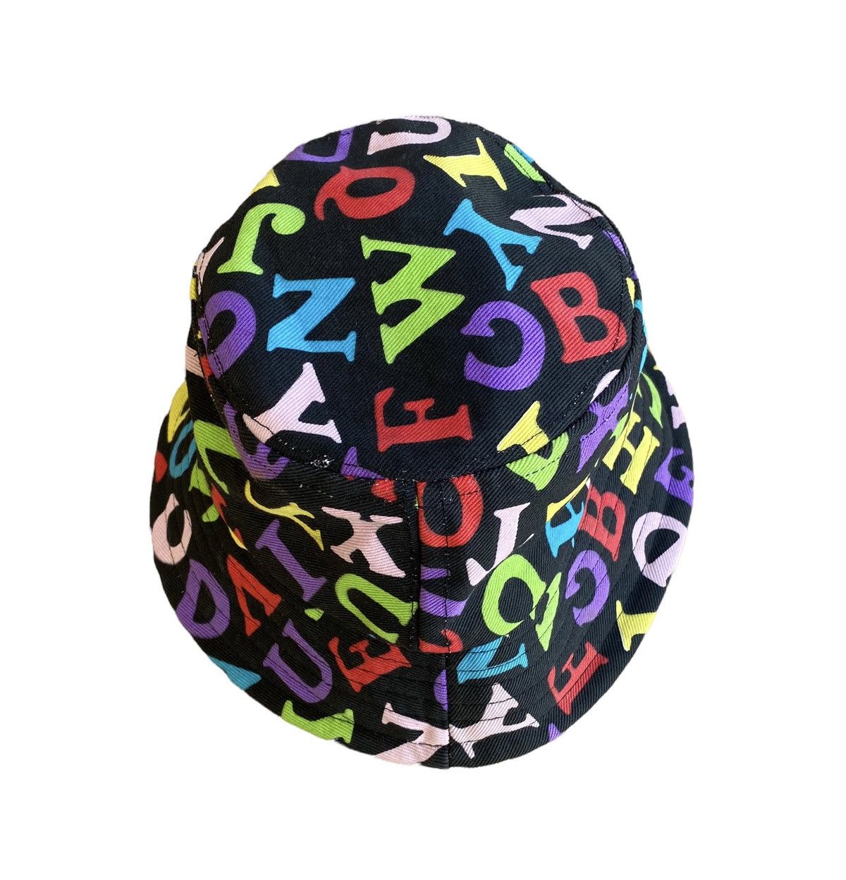 Jeremy Scott GRAIL🔥JEREMY SCOTT🇺🇸 PATCHWORK MONOGRAM ABC BUCKET HATS Size ONE SIZE - 3 Thumbnail