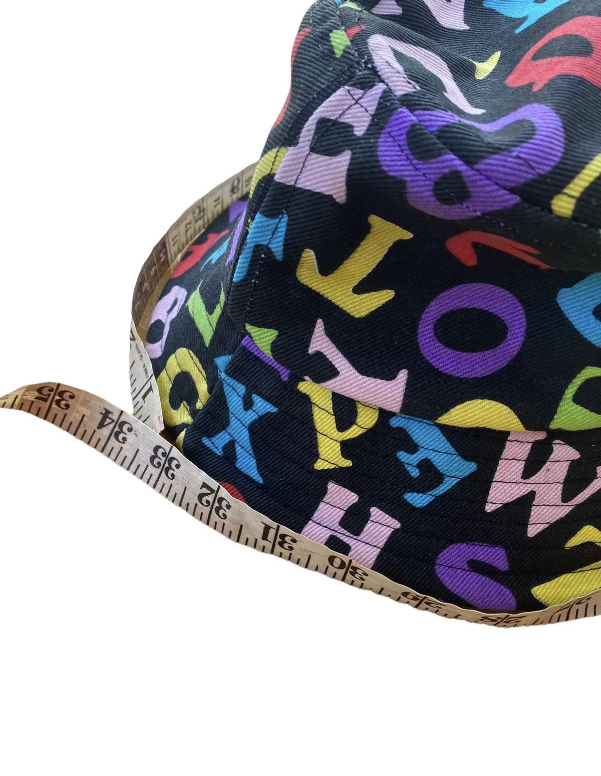 Jeremy Scott GRAIL🔥JEREMY SCOTT🇺🇸 PATCHWORK MONOGRAM ABC BUCKET HATS Size ONE SIZE - 10 Thumbnail