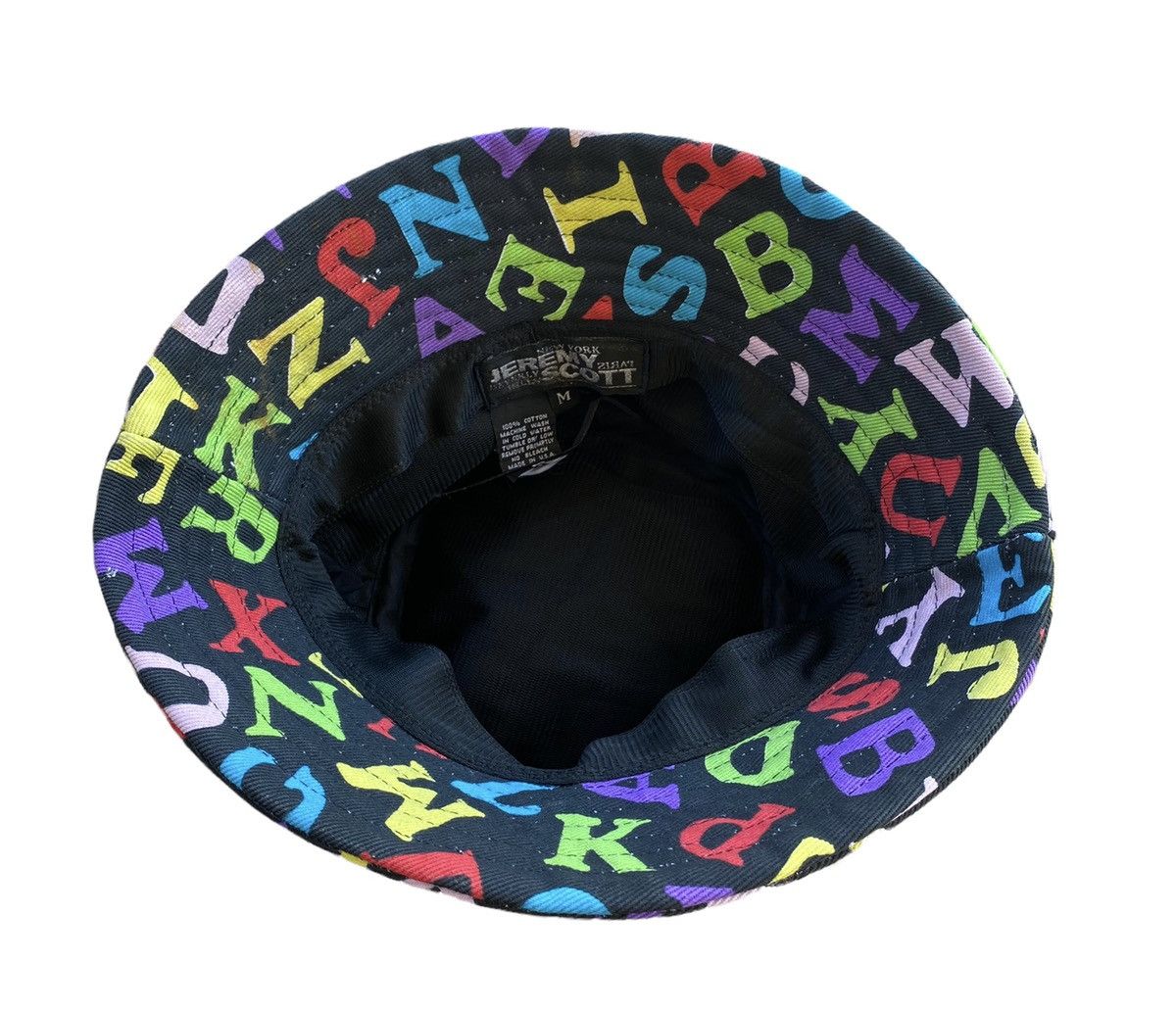 Jeremy Scott GRAIL🔥JEREMY SCOTT🇺🇸 PATCHWORK MONOGRAM ABC BUCKET HATS Size ONE SIZE - 6 Thumbnail