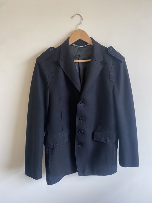 Dirk Bikkembergs Archive Military Strap Coat Wool Jacket Chester