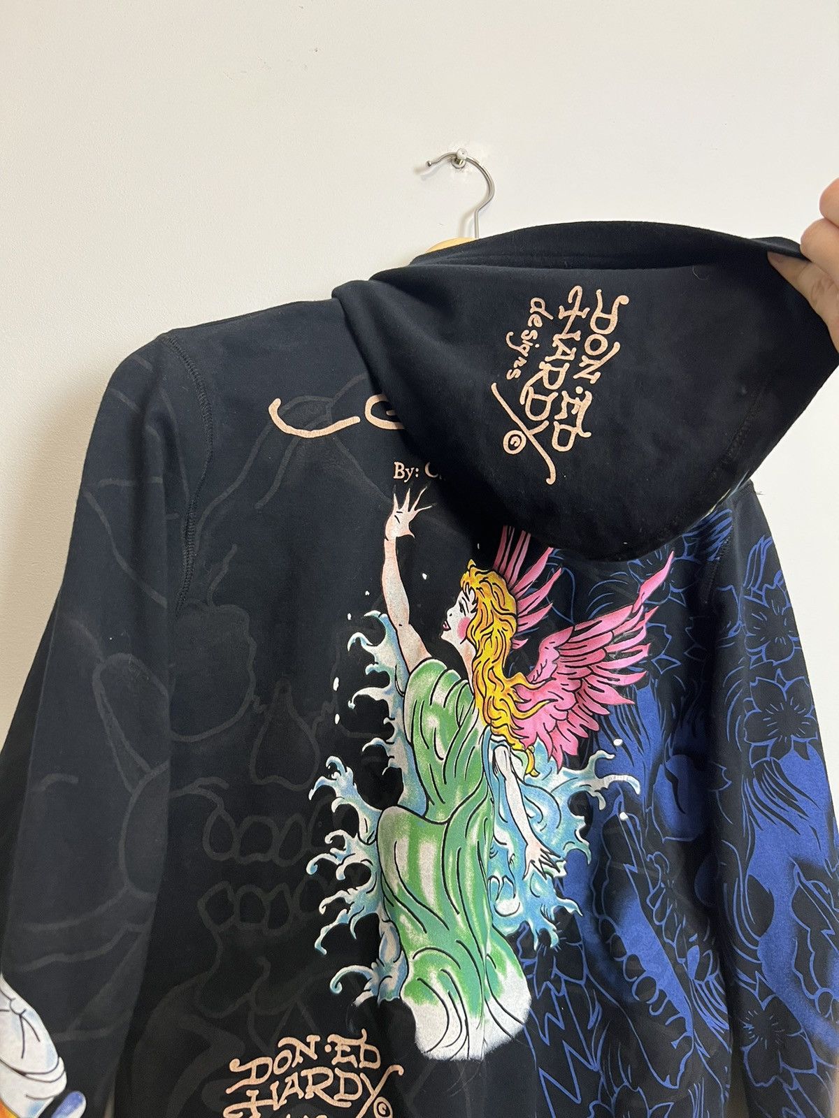 Christian Audigier Vintage Y2K Ed Hardy OG Skull Nymph Ch. Audigier Zip hoodie Size L / US 10 / IT 46 - 5 Thumbnail