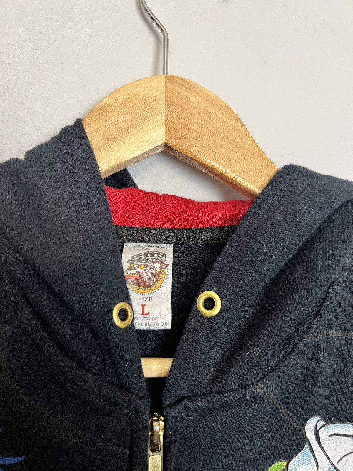 Christian Audigier Vintage Y2K Ed Hardy OG Skull Nymph Ch. Audigier Zip hoodie Size L / US 10 / IT 46 - 6 Thumbnail