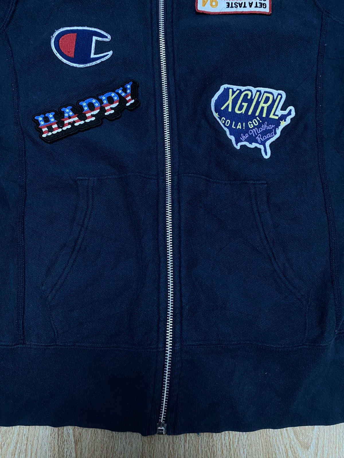 Champion X-Girl x Champion Multi-Logo Patch Sweater Hoodie Size US S / EU 44-46 / 1 - 4 Thumbnail