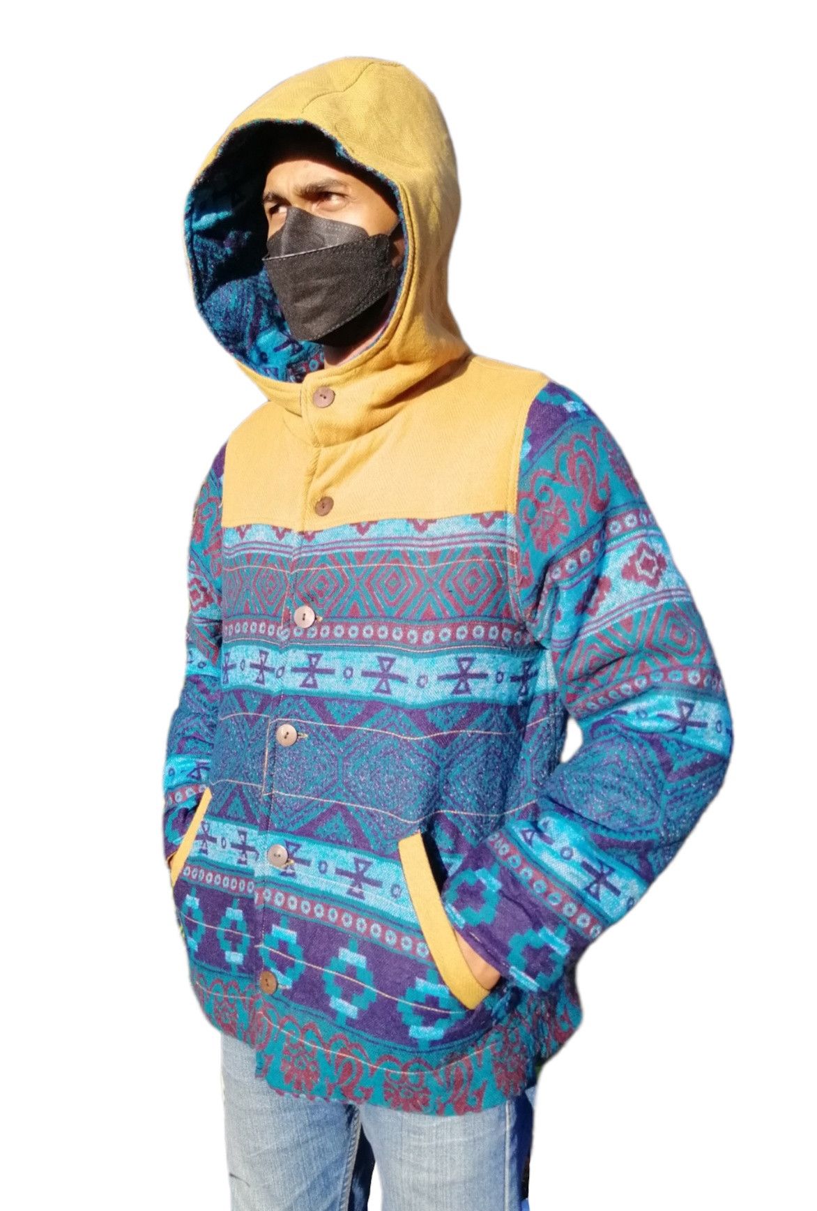 Japanese Brand Vintage AMINA Native Design Reversible Hoodie Jacket Size US S / EU 44-46 / 1 - 11 Thumbnail