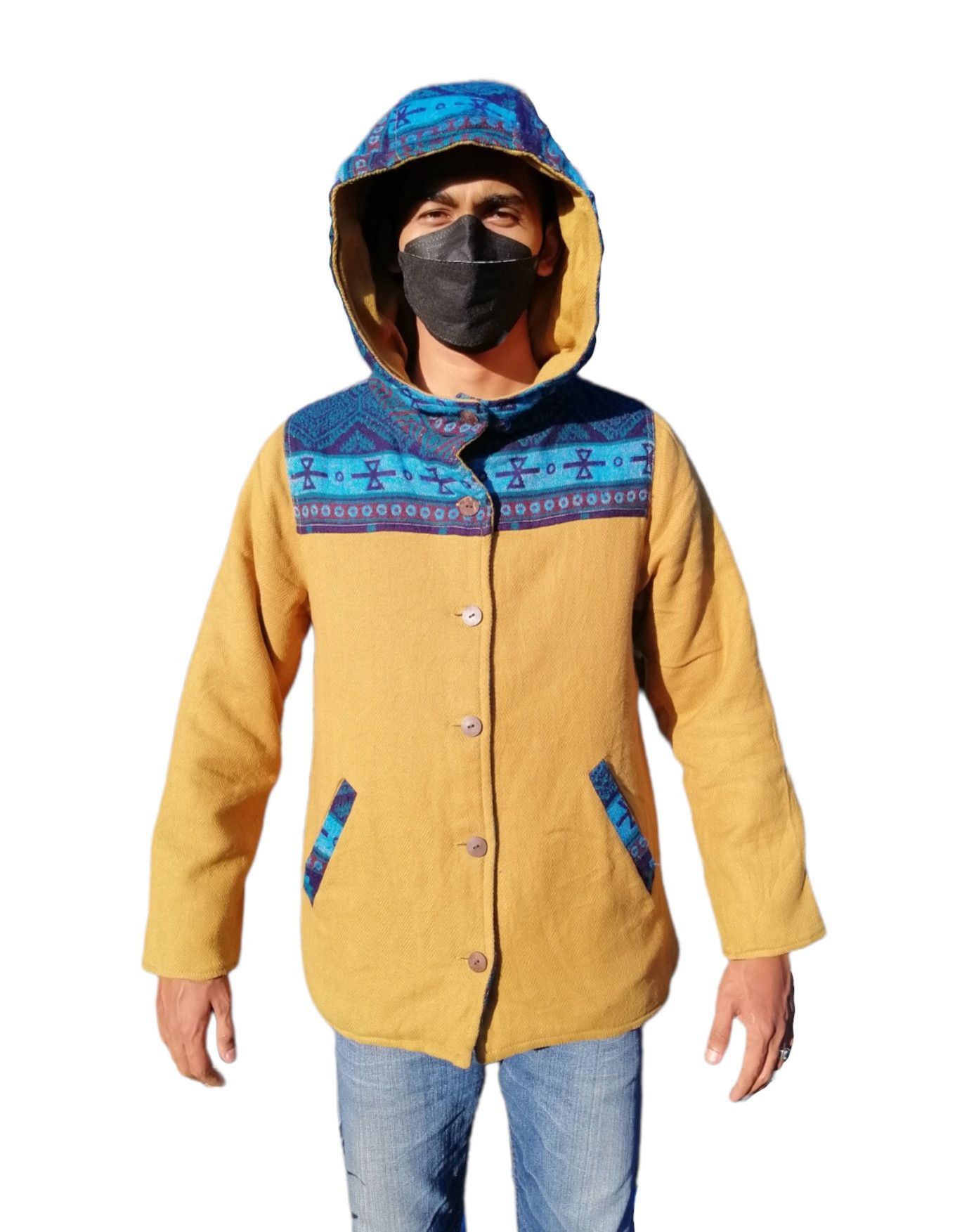 Japanese Brand Vintage AMINA Native Design Reversible Hoodie Jacket Size US S / EU 44-46 / 1 - 2 Thumbnail