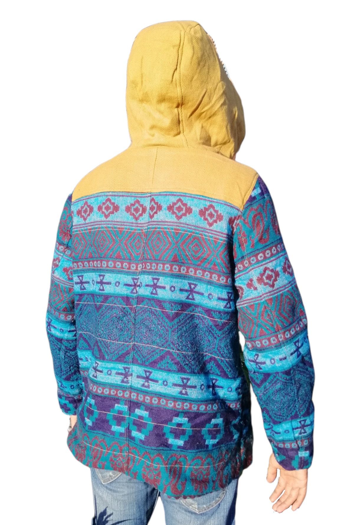 Japanese Brand Vintage AMINA Native Design Reversible Hoodie Jacket Size US S / EU 44-46 / 1 - 14 Thumbnail