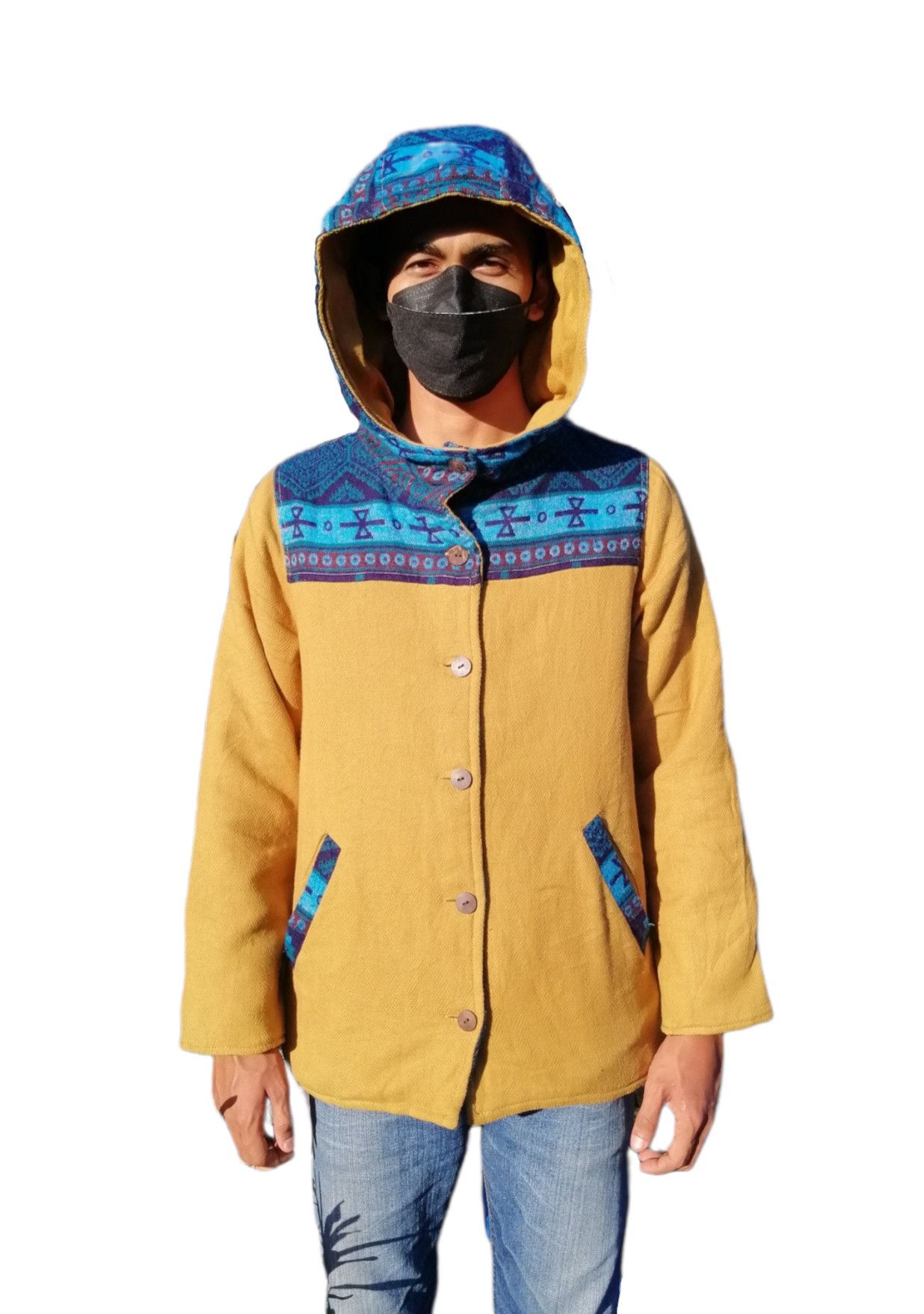 Japanese Brand Vintage AMINA Native Design Reversible Hoodie Jacket Size US S / EU 44-46 / 1 - 3 Thumbnail