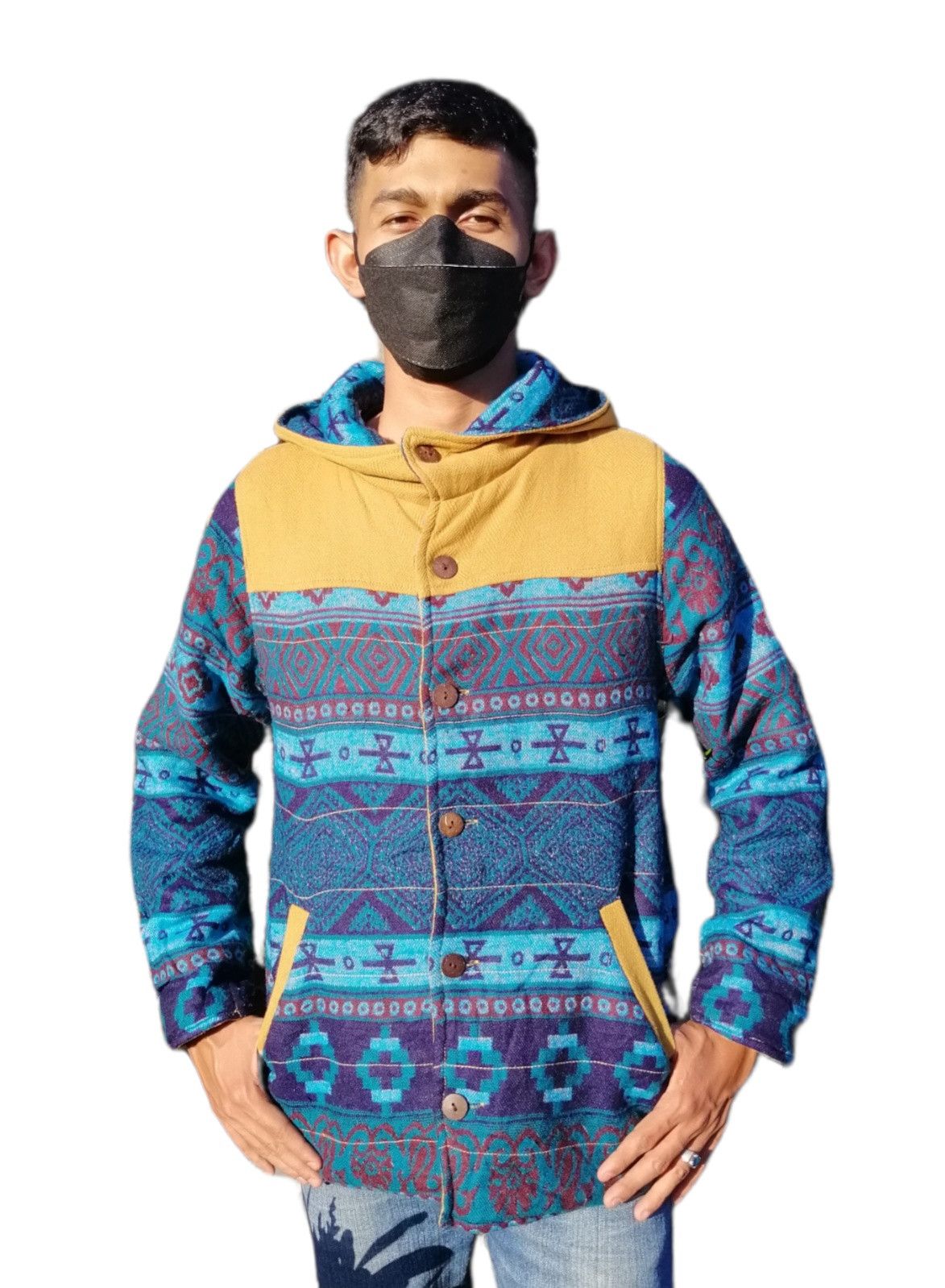 Japanese Brand Vintage AMINA Native Design Reversible Hoodie Jacket Size US S / EU 44-46 / 1 - 13 Thumbnail