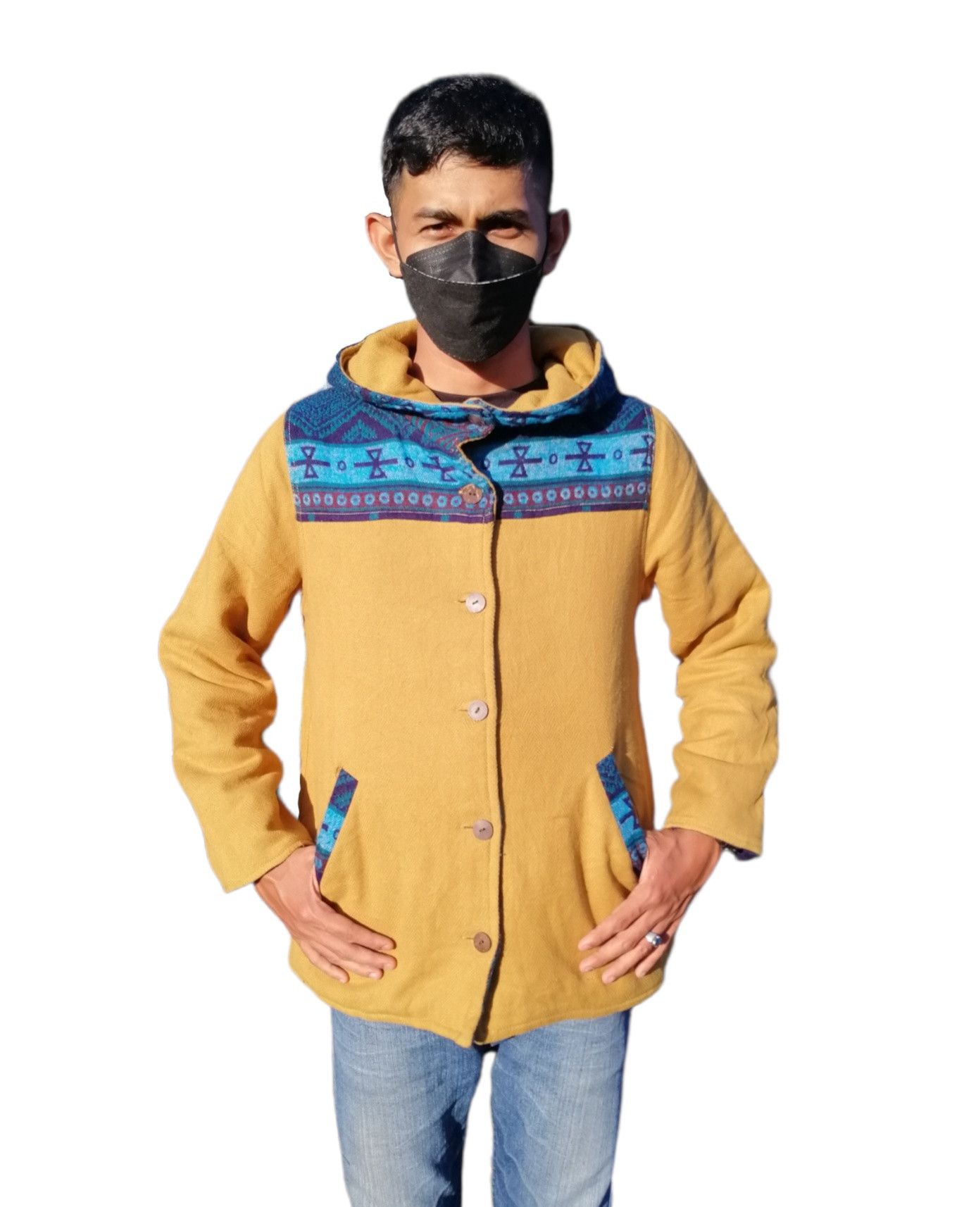 Japanese Brand Vintage AMINA Native Design Reversible Hoodie Jacket Size US S / EU 44-46 / 1 - 5 Thumbnail