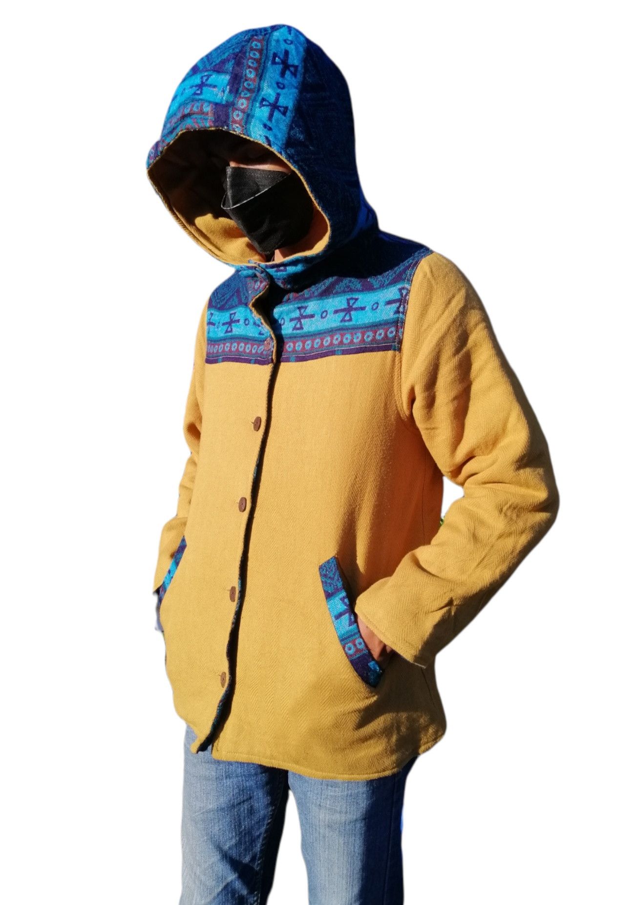 Japanese Brand Vintage AMINA Native Design Reversible Hoodie Jacket Size US S / EU 44-46 / 1 - 4 Thumbnail
