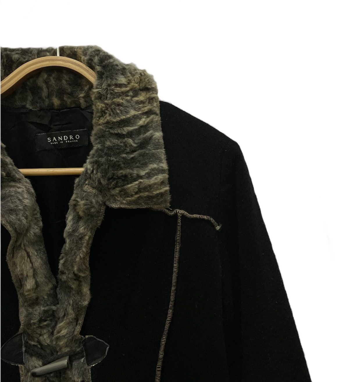 Sandro Sandro Laine Cashmere Wool Duffle Jacket Size S / US 4 / IT 40 - 2 Thumbnail