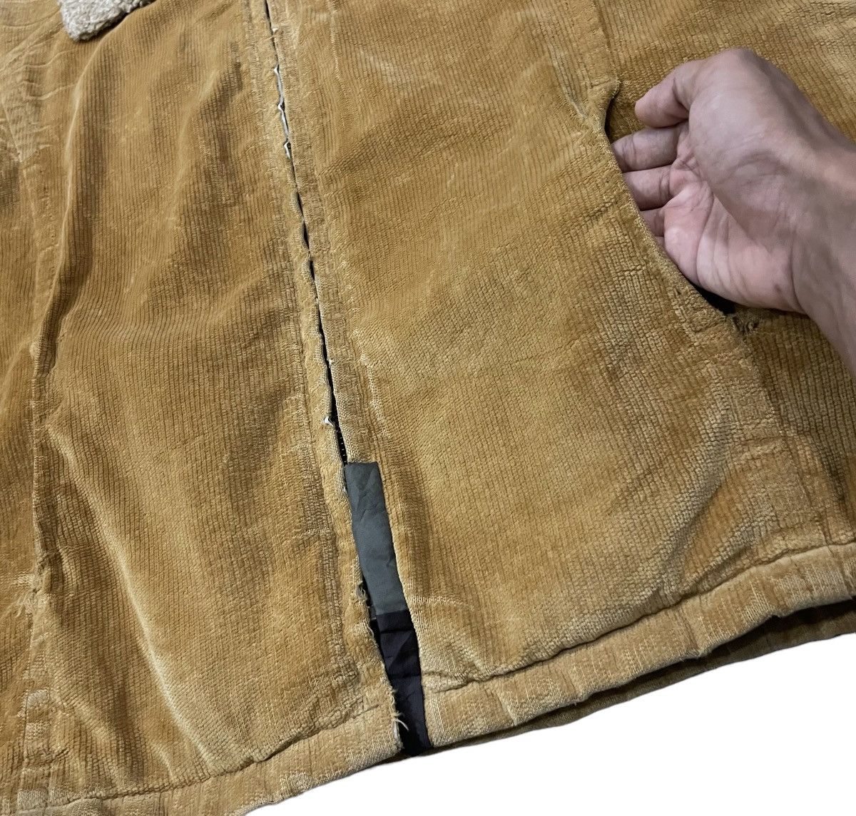 Vintage Vintage Sherpa Fleece Corduroy Jacket With Talon Zipper Size US M / EU 48-50 / 2 - 9 Thumbnail