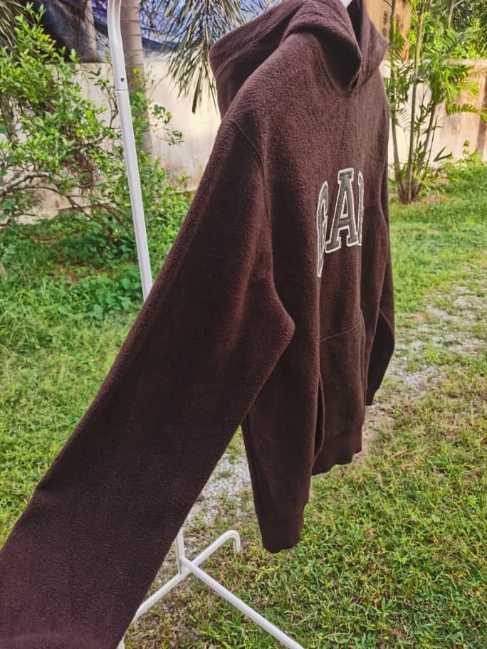 Gap × Vintage RARE Vintage GAP Classic Logo Fleece Hoodie Brown Size US XS / EU 42 / 0 - 5 Thumbnail