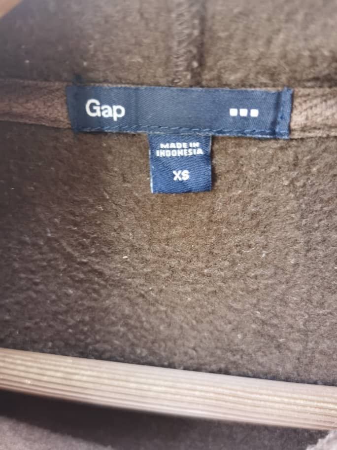 Gap × Vintage RARE Vintage GAP Classic Logo Fleece Hoodie Brown Size US XS / EU 42 / 0 - 4 Thumbnail