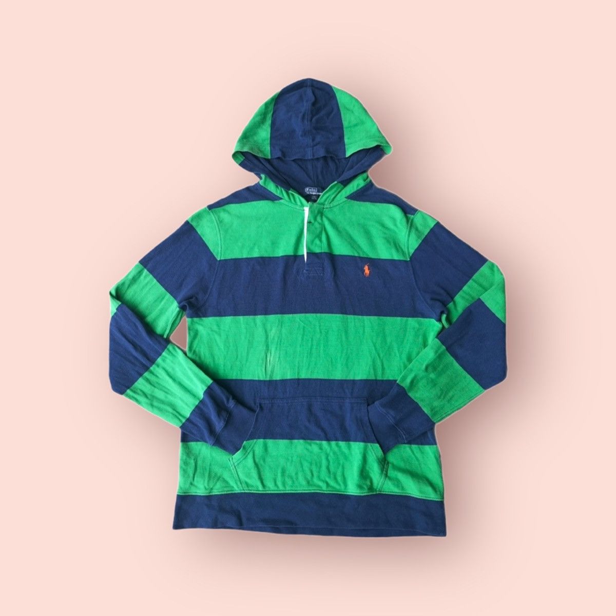 POLO RALPH LAUREN STRIPES RUGBY HOODIE