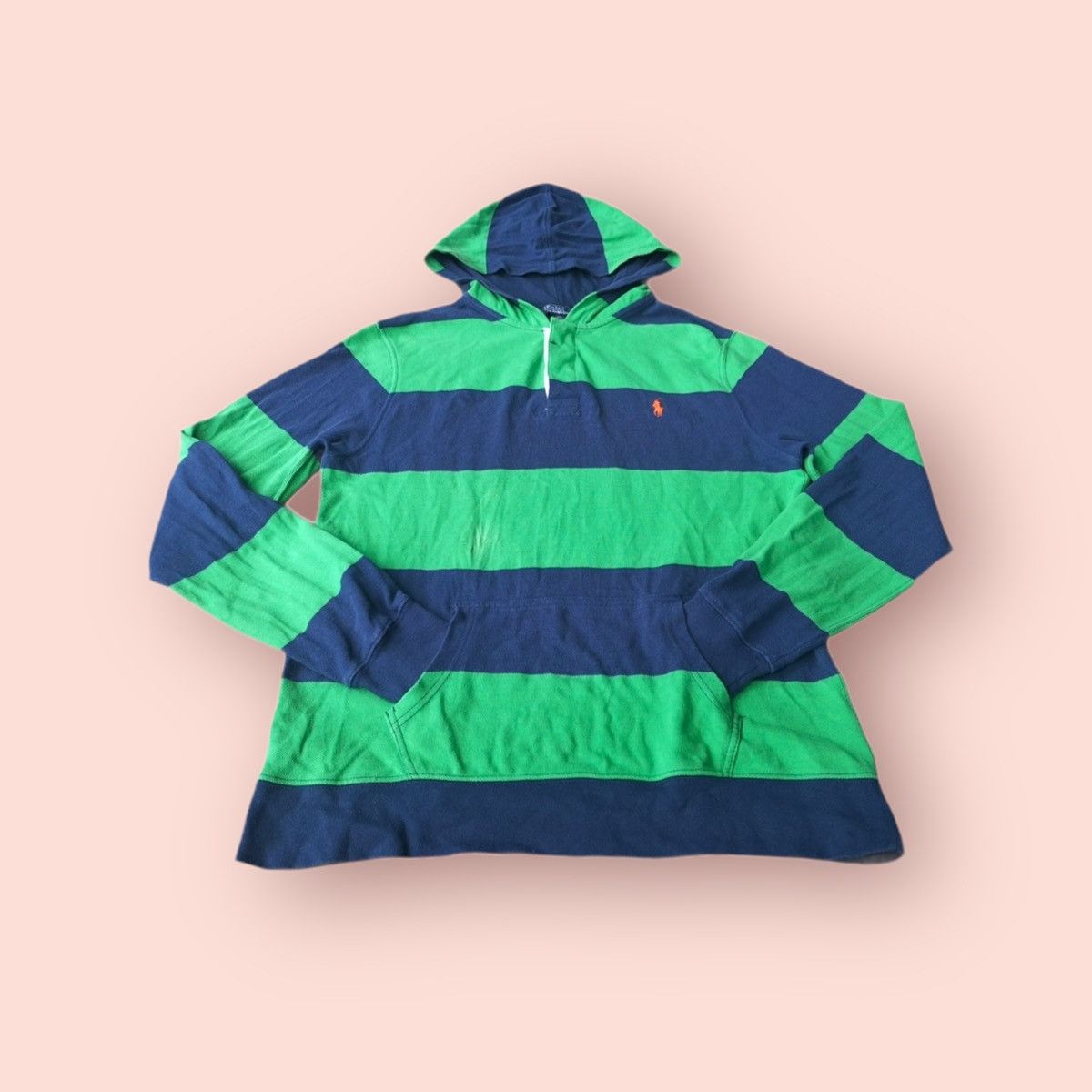 Polo Ralph Lauren × Ralph Lauren POLO RALPH LAUREN STRIPES RUGBY HOODIE Size US S / EU 44-46 / 1 - 5 Thumbnail