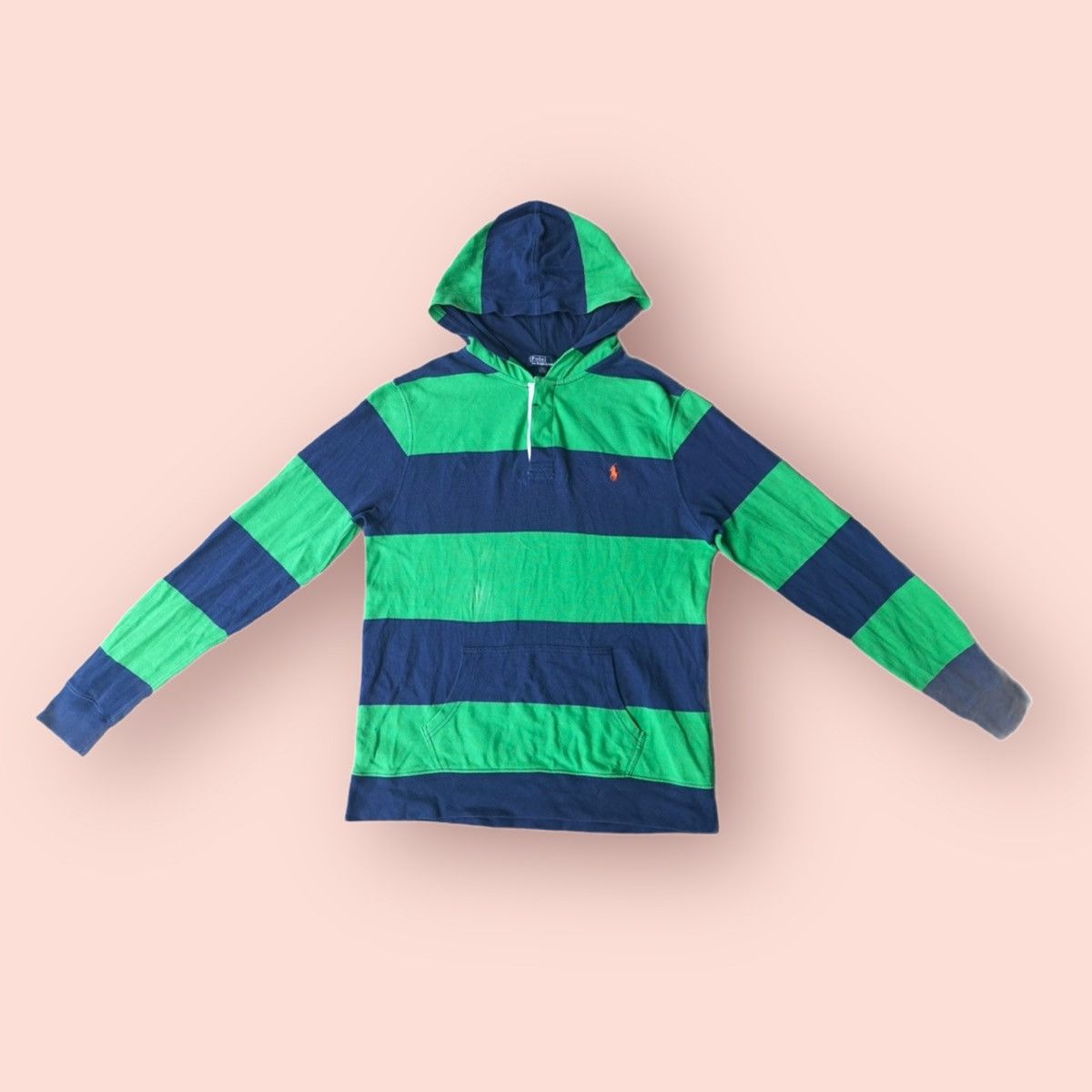Polo Ralph Lauren × Ralph Lauren POLO RALPH LAUREN STRIPES RUGBY HOODIE Size US S / EU 44-46 / 1 - 2 Thumbnail