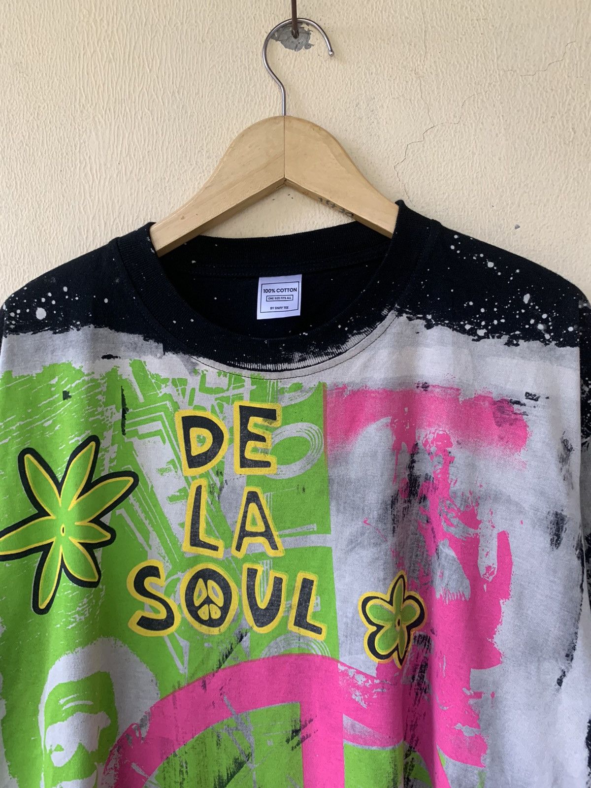 Band Tees Bootleg De La Soul Acid Wash Mosquitohead Tee Size US XL / EU 56 / 4 - 2 Thumbnail