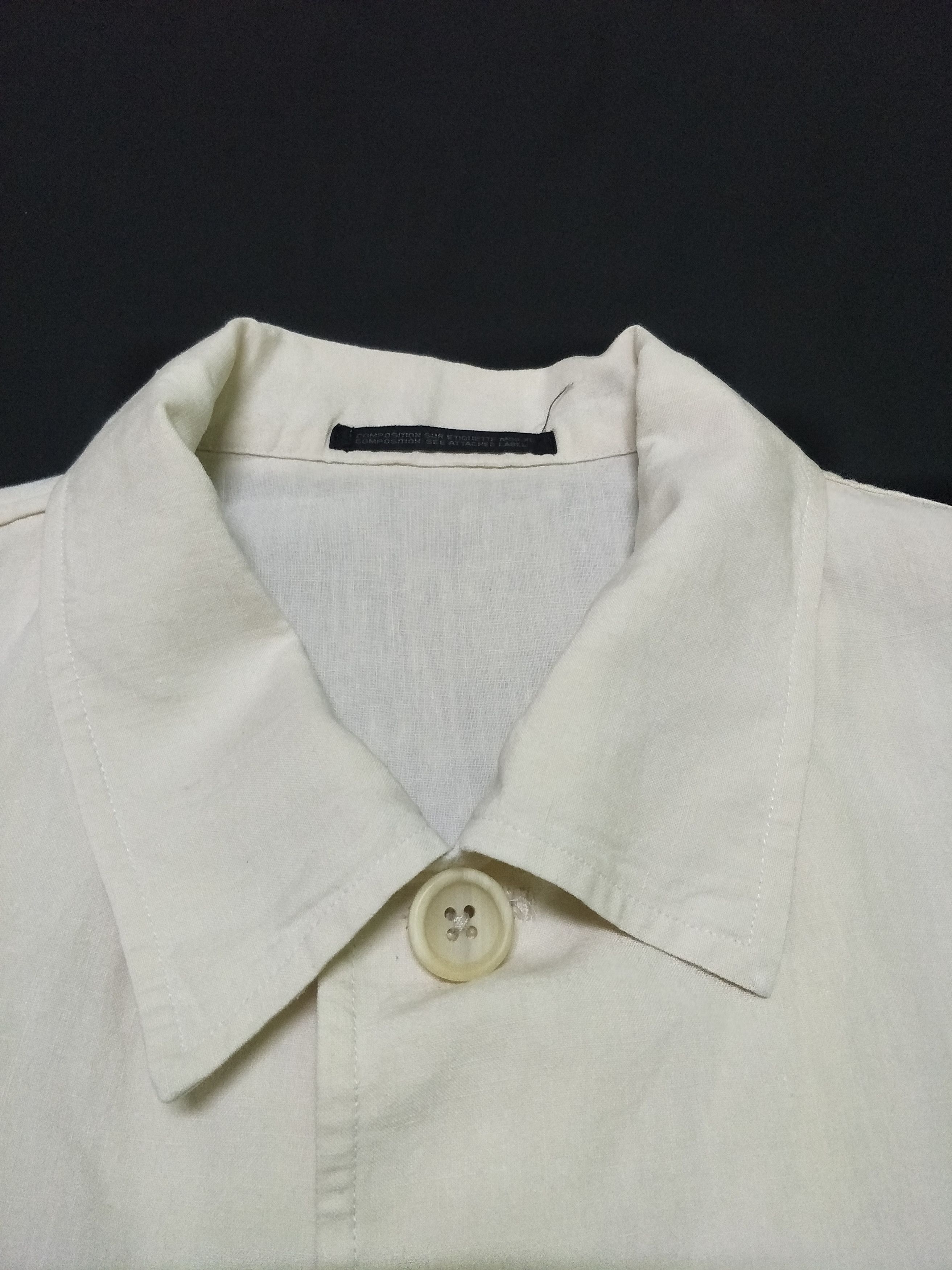 Yohji Yamamoto Archives Pour Homme Off-White Linen Oversized Size US M / EU 48-50 / 2 - 7 Thumbnail
