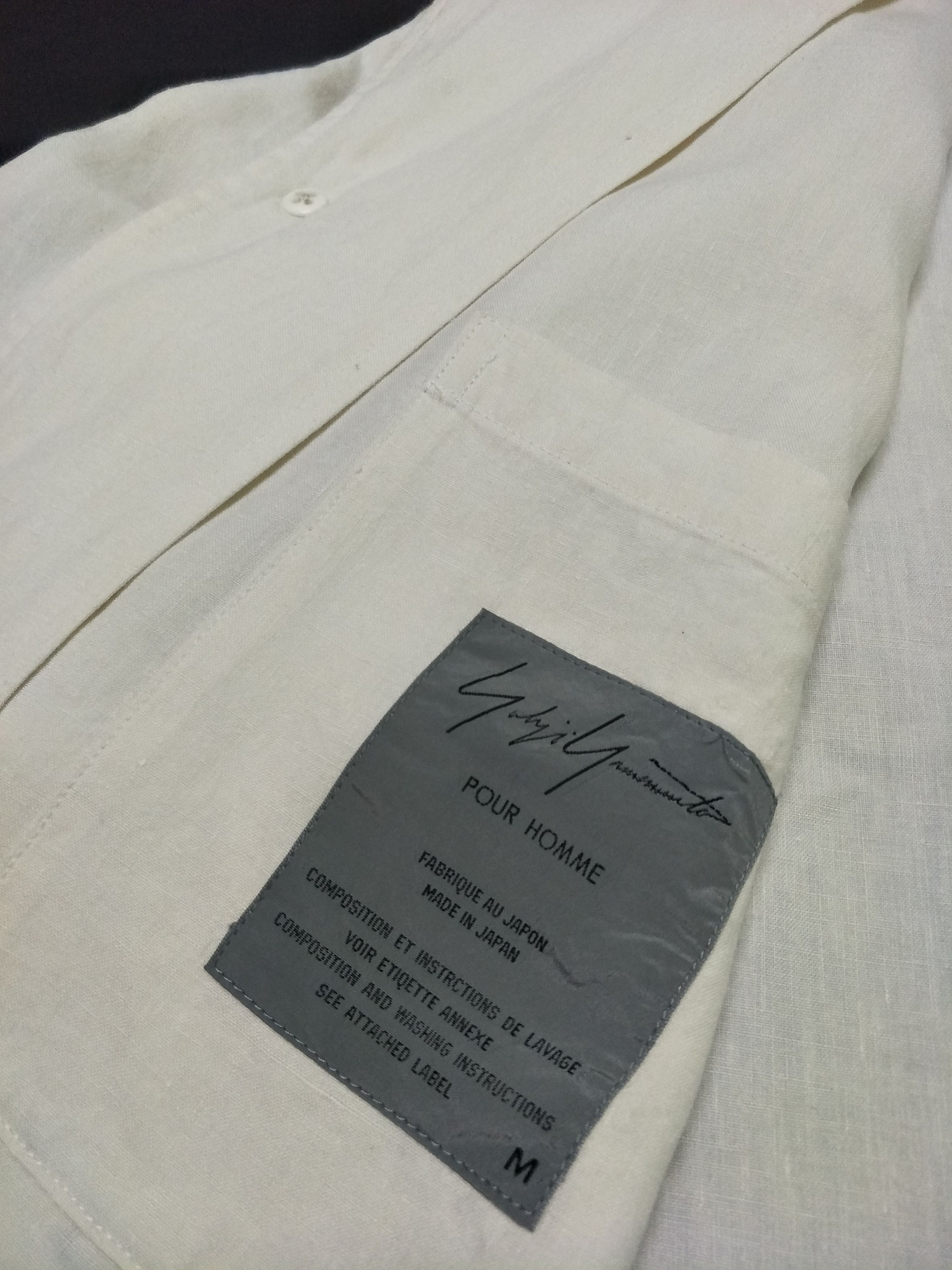 Yohji Yamamoto Archives Pour Homme Off-White Linen Oversized Size US M / EU 48-50 / 2 - 11 Thumbnail