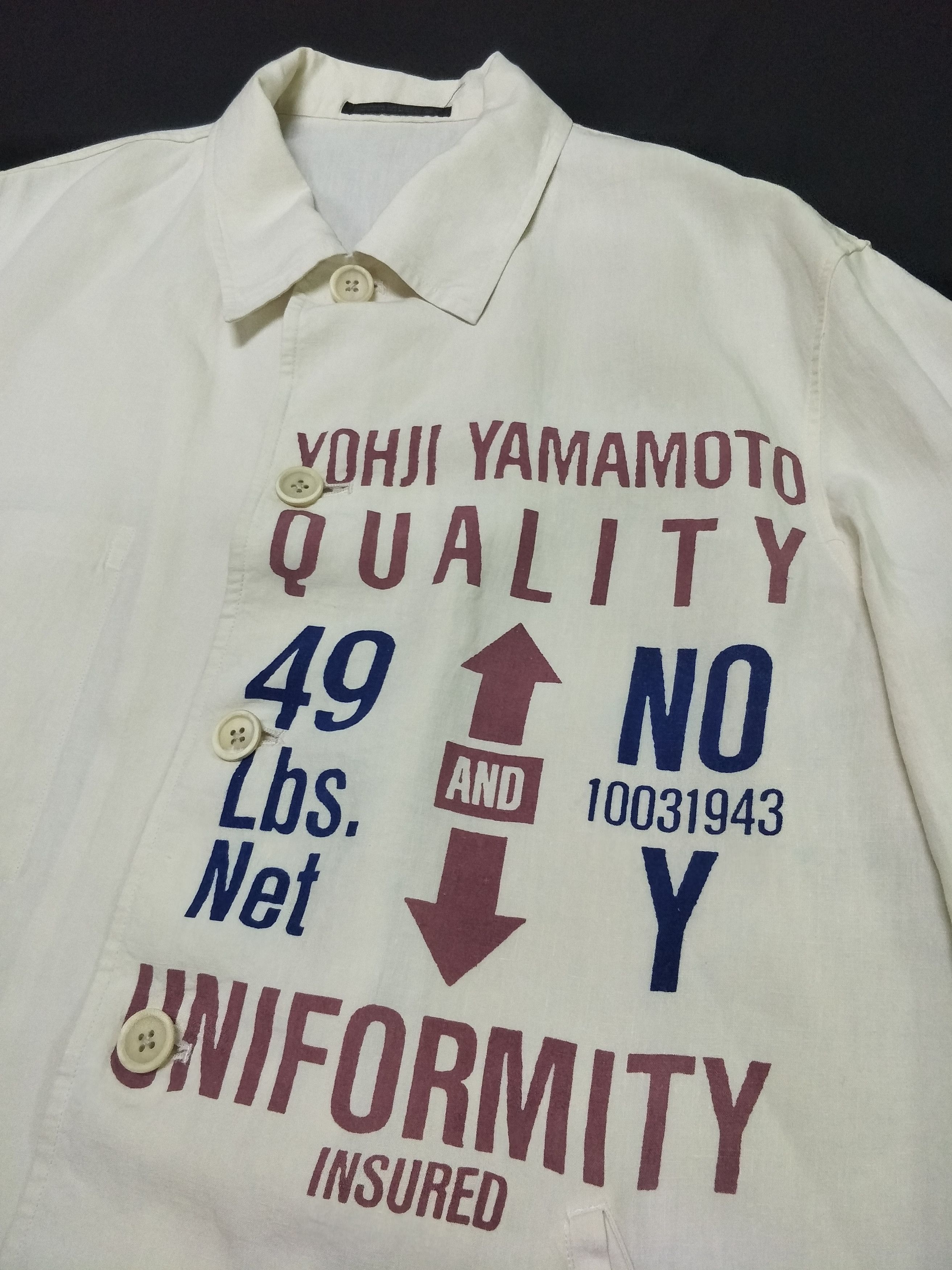 Yohji Yamamoto Archives Pour Homme Off-White Linen Oversized Size US M / EU 48-50 / 2 - 8 Thumbnail