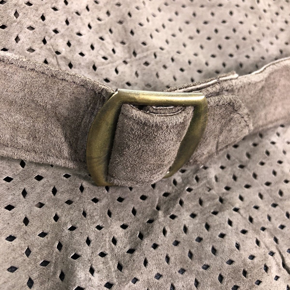 Japanese Brand × Vintage Vintage 80's Suede Leather Vest Buckle Back by Jaleco Size US XS / EU 42 / 0 - 12 Thumbnail
