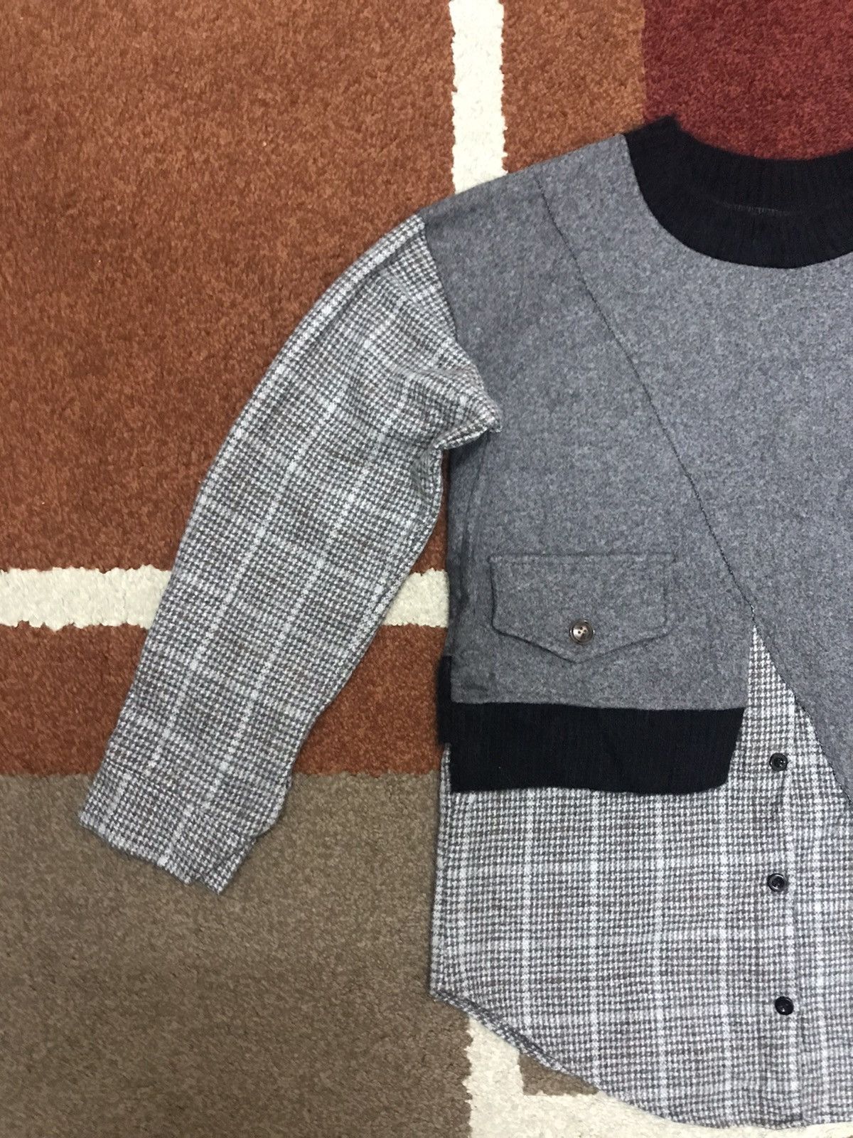 Japanese Brand TOHAKAJIN Rare Design Asymetrical Shirt/Jacket Size M / US 6-8 / IT 42-44 - 3 Thumbnail