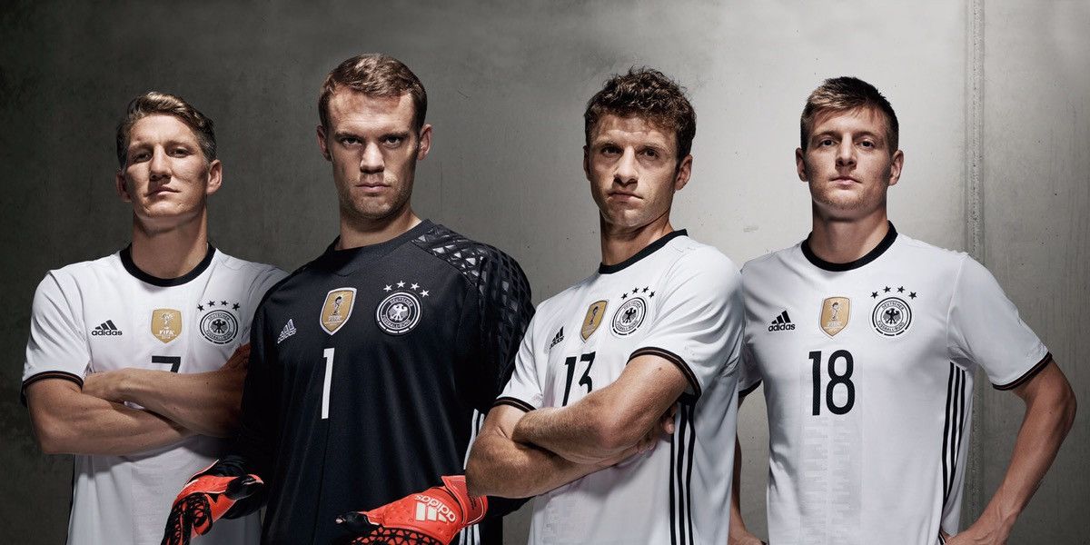 Adidas Germany 2015-2016 Home Soccer Jersey Football Kit Shirt Size US M / EU 48-50 / 2 - 2 Thumbnail