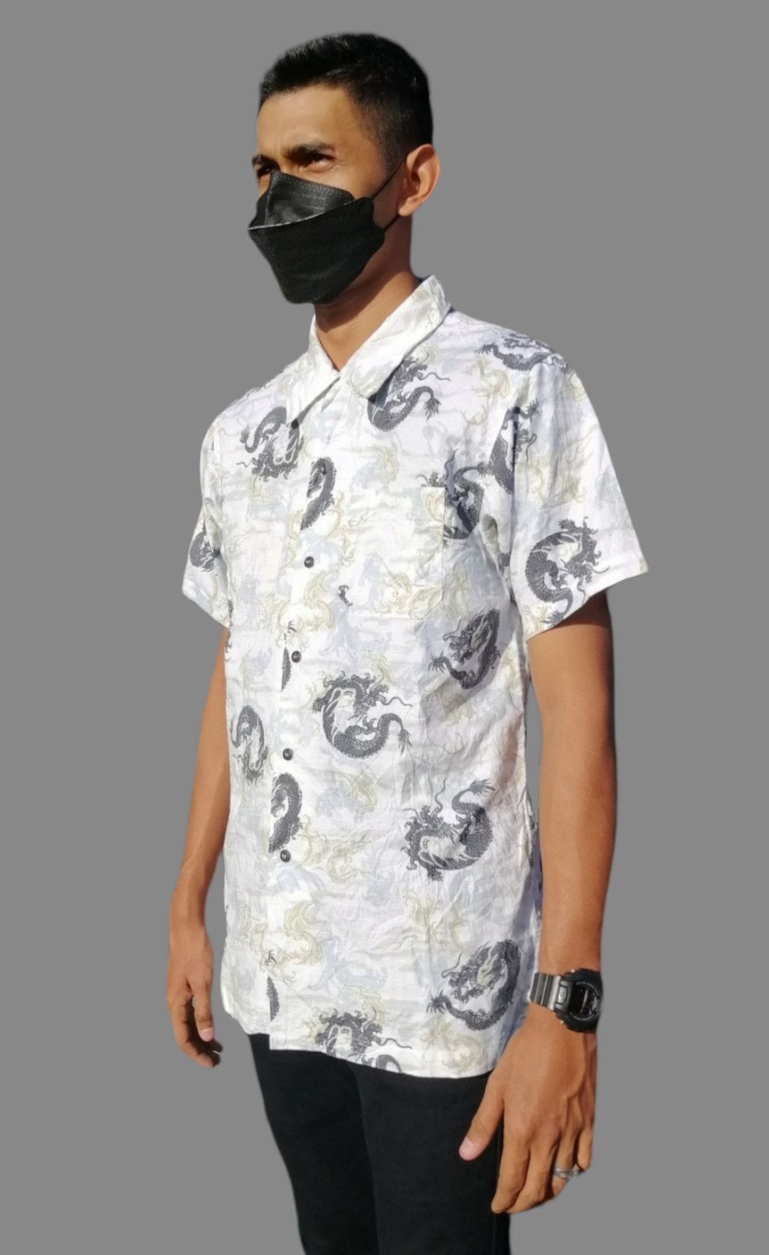 Japanese Brand Vintage HAWAIIAN Dragons Full Print Shirt Button Up Size US S / EU 44-46 / 1 - 1 Thumbnail