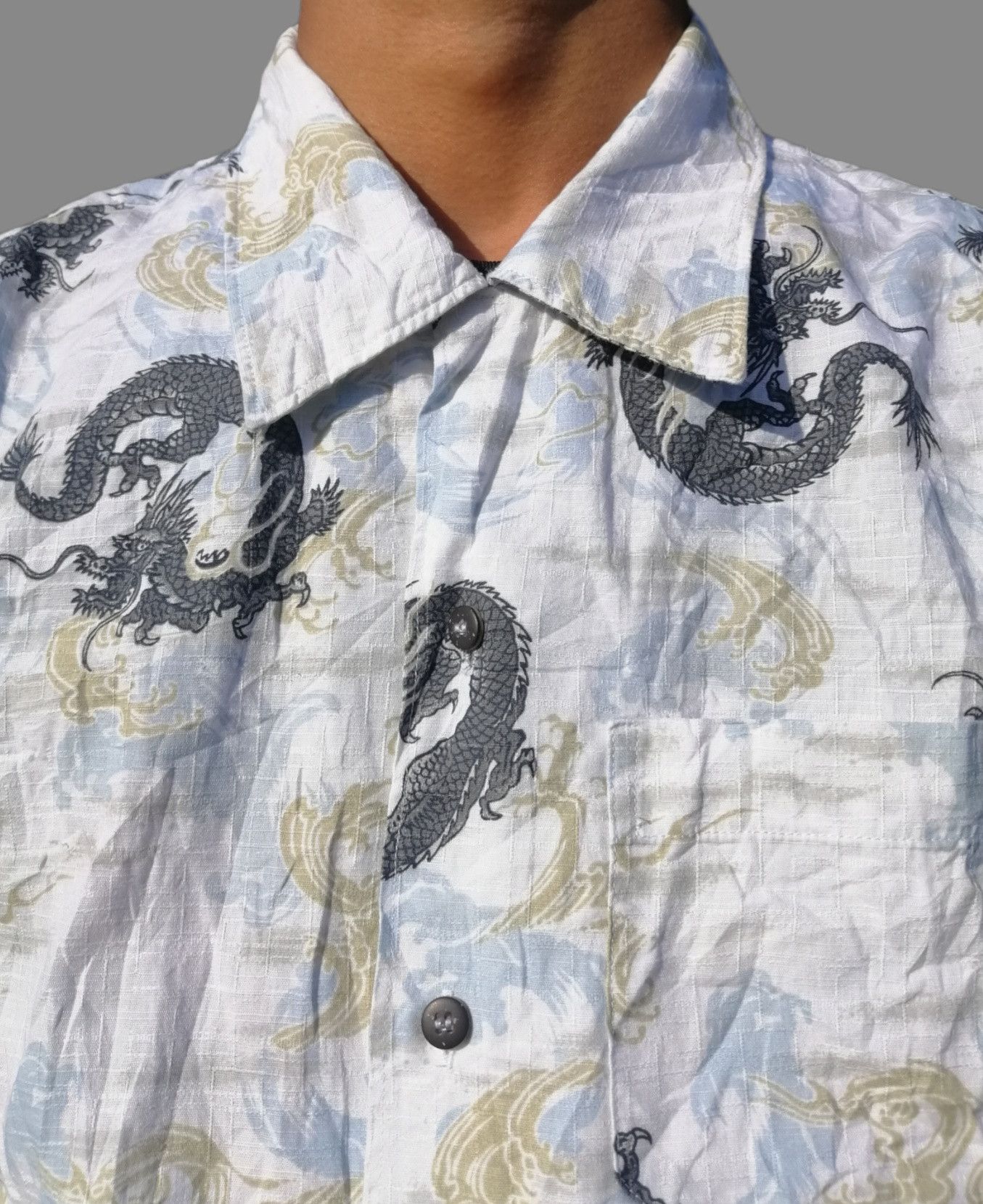 Japanese Brand Vintage HAWAIIAN Dragons Full Print Shirt Button Up Size US S / EU 44-46 / 1 - 6 Thumbnail