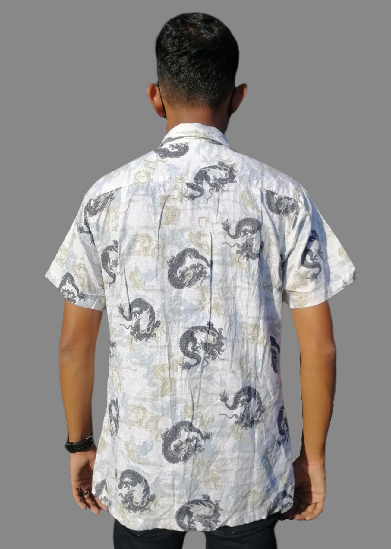 Japanese Brand Vintage HAWAIIAN Dragons Full Print Shirt Button Up Size US S / EU 44-46 / 1 - 8 Thumbnail