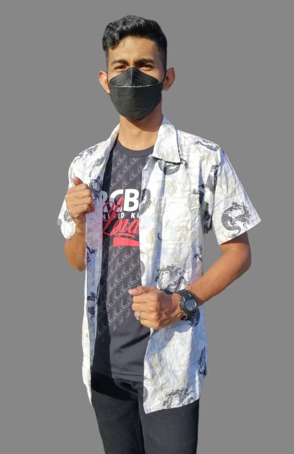 Japanese Brand Vintage HAWAIIAN Dragons Full Print Shirt Button Up Size US S / EU 44-46 / 1 - 10 Thumbnail
