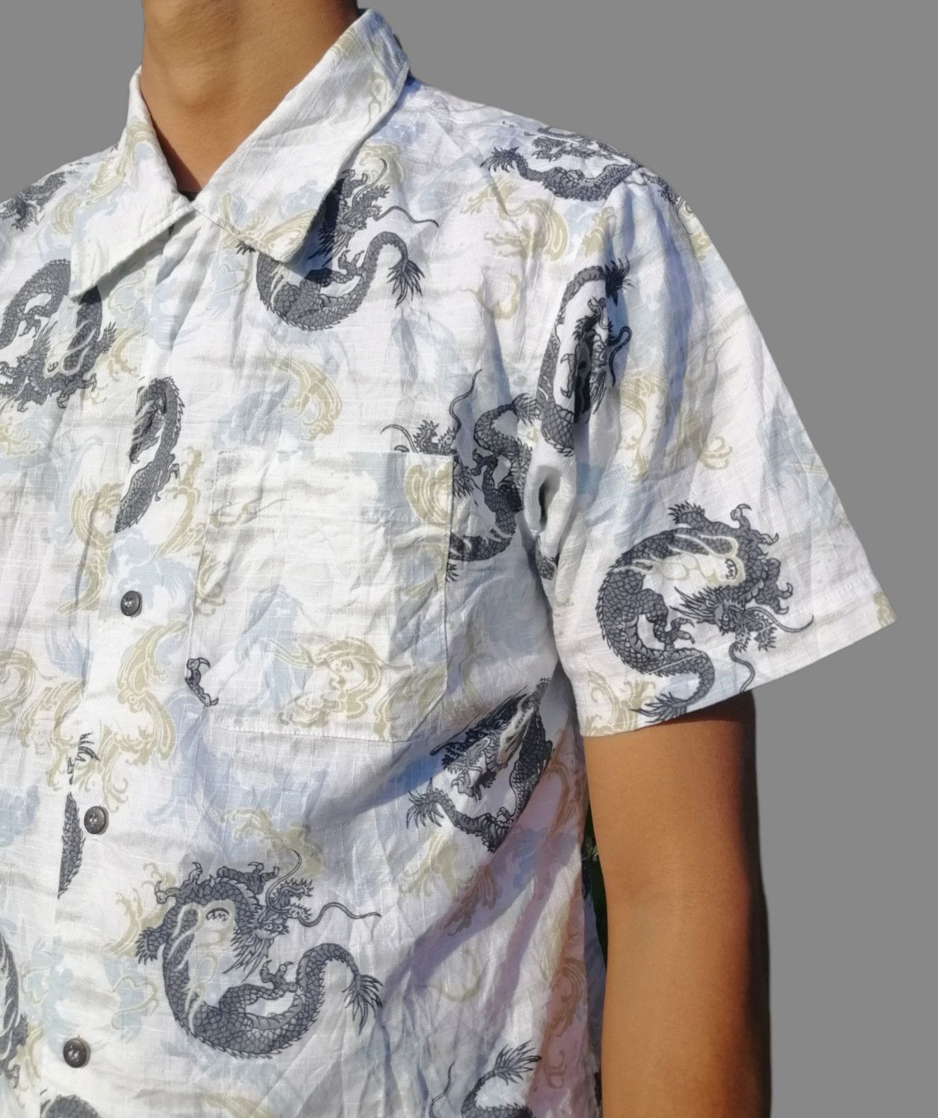Japanese Brand Vintage HAWAIIAN Dragons Full Print Shirt Button Up Size US S / EU 44-46 / 1 - 5 Thumbnail