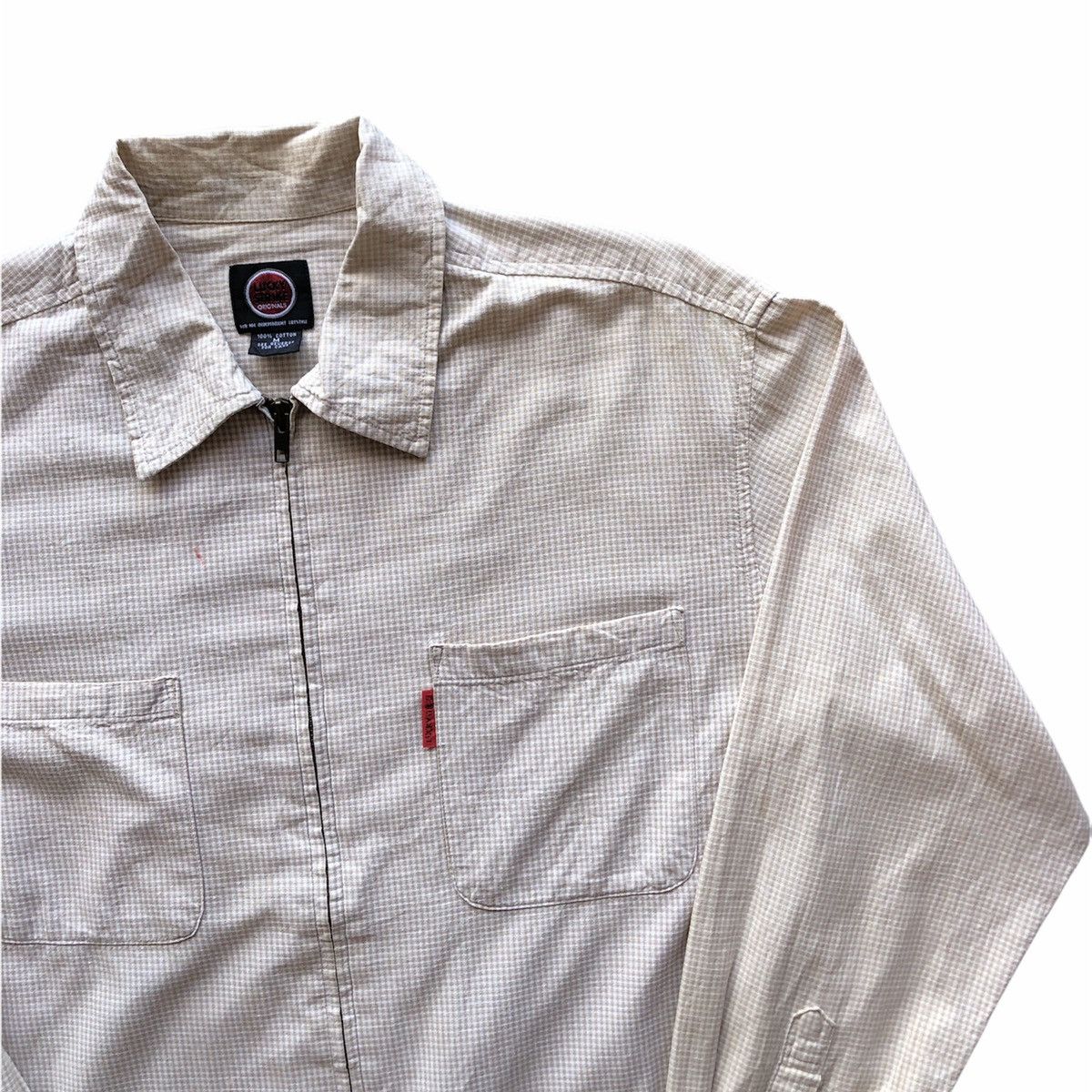 Japanese Brand Vintage Lucky Strike Zipper Shirt Double Pocket Checkered Size US XL / EU 56 / 4 - 3 Thumbnail