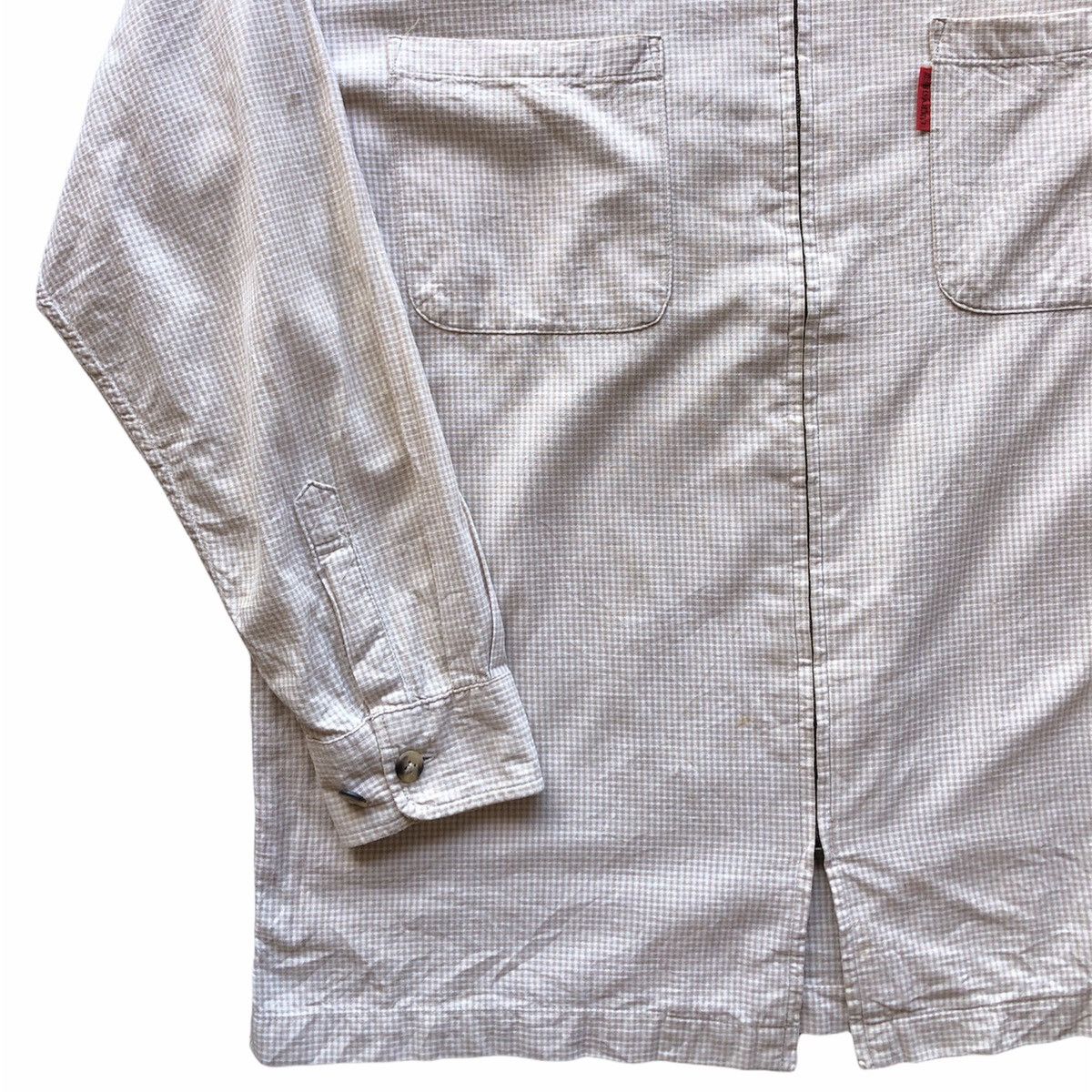 Japanese Brand Vintage Lucky Strike Zipper Shirt Double Pocket Checkered Size US XL / EU 56 / 4 - 4 Thumbnail