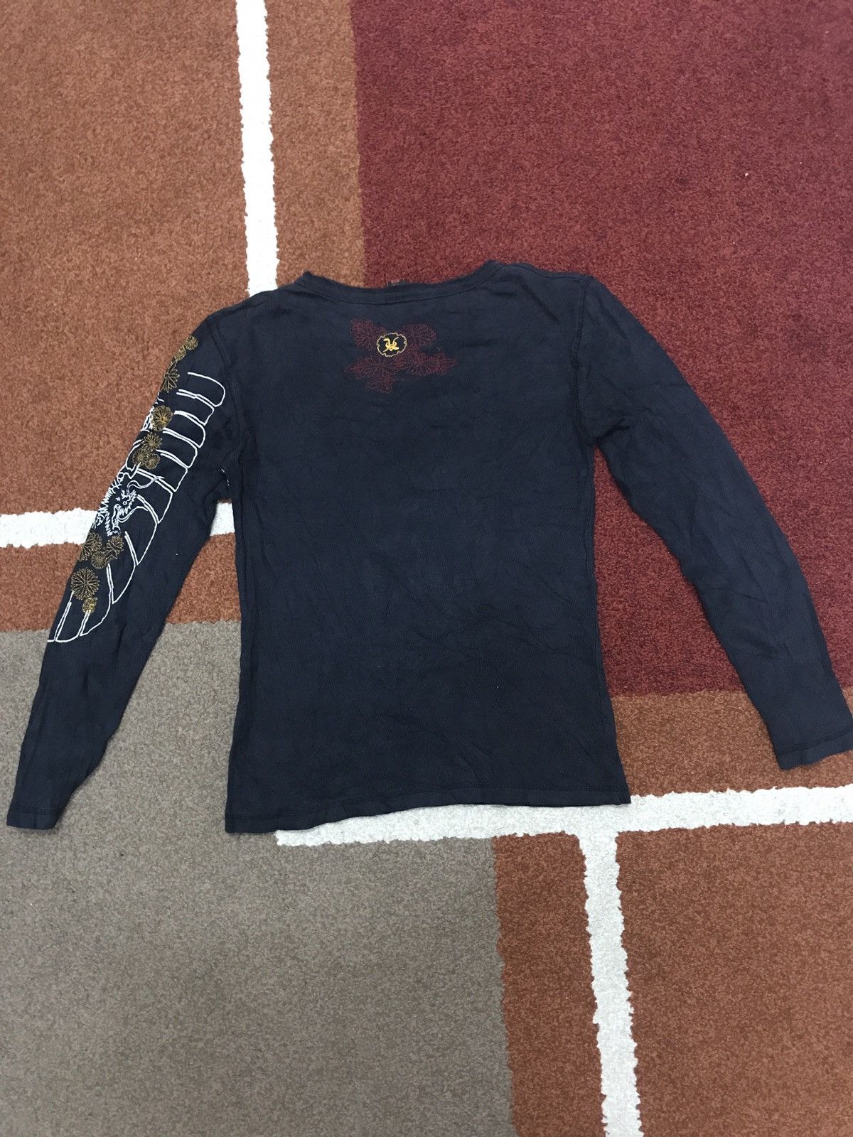 Japanese Brand Japanese Brand Skull Embroidery Skinny Fit Shirt Size US S / EU 44-46 / 1 - 5 Thumbnail
