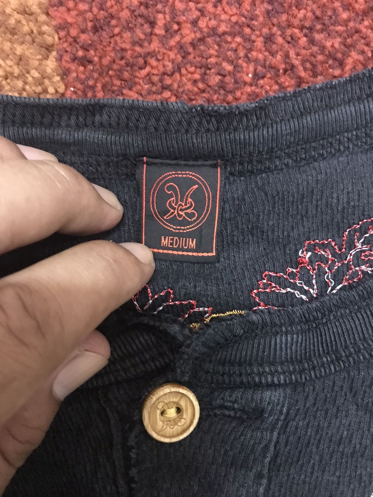 Japanese Brand Japanese Brand Skull Embroidery Skinny Fit Shirt Size US S / EU 44-46 / 1 - 3 Thumbnail
