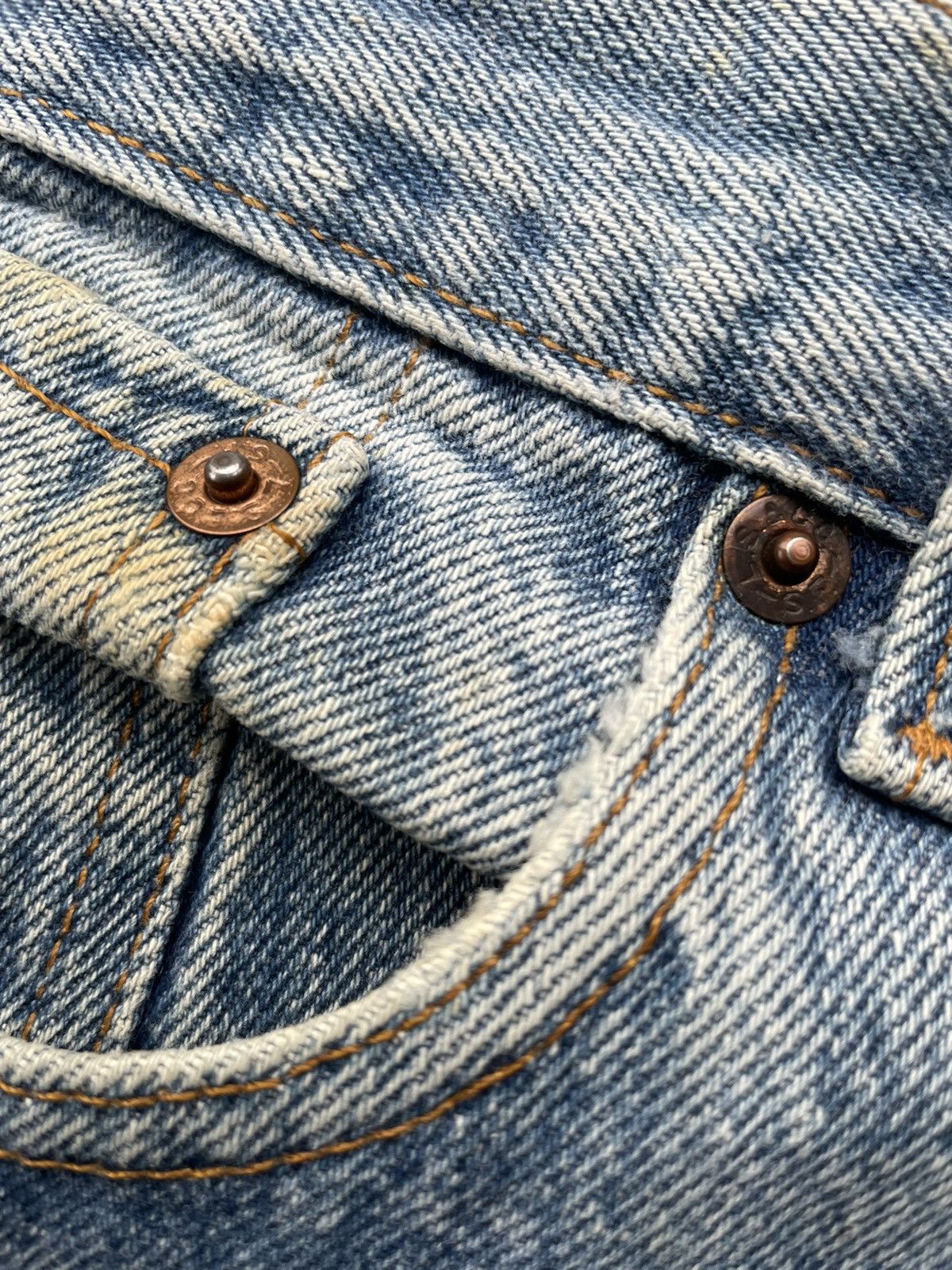 Levi's Levi’s 501 e 1988 Usa Aging Faded Stone Wash Size US 31 - 20 Thumbnail