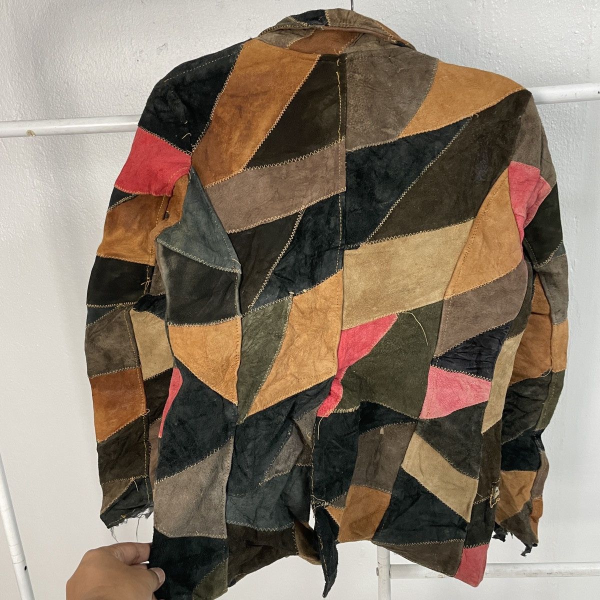 Japanese Brand Vintage Unbranded Patchwork Style Leather Jacket Size US XS / EU 42 / 0 - 6 Thumbnail