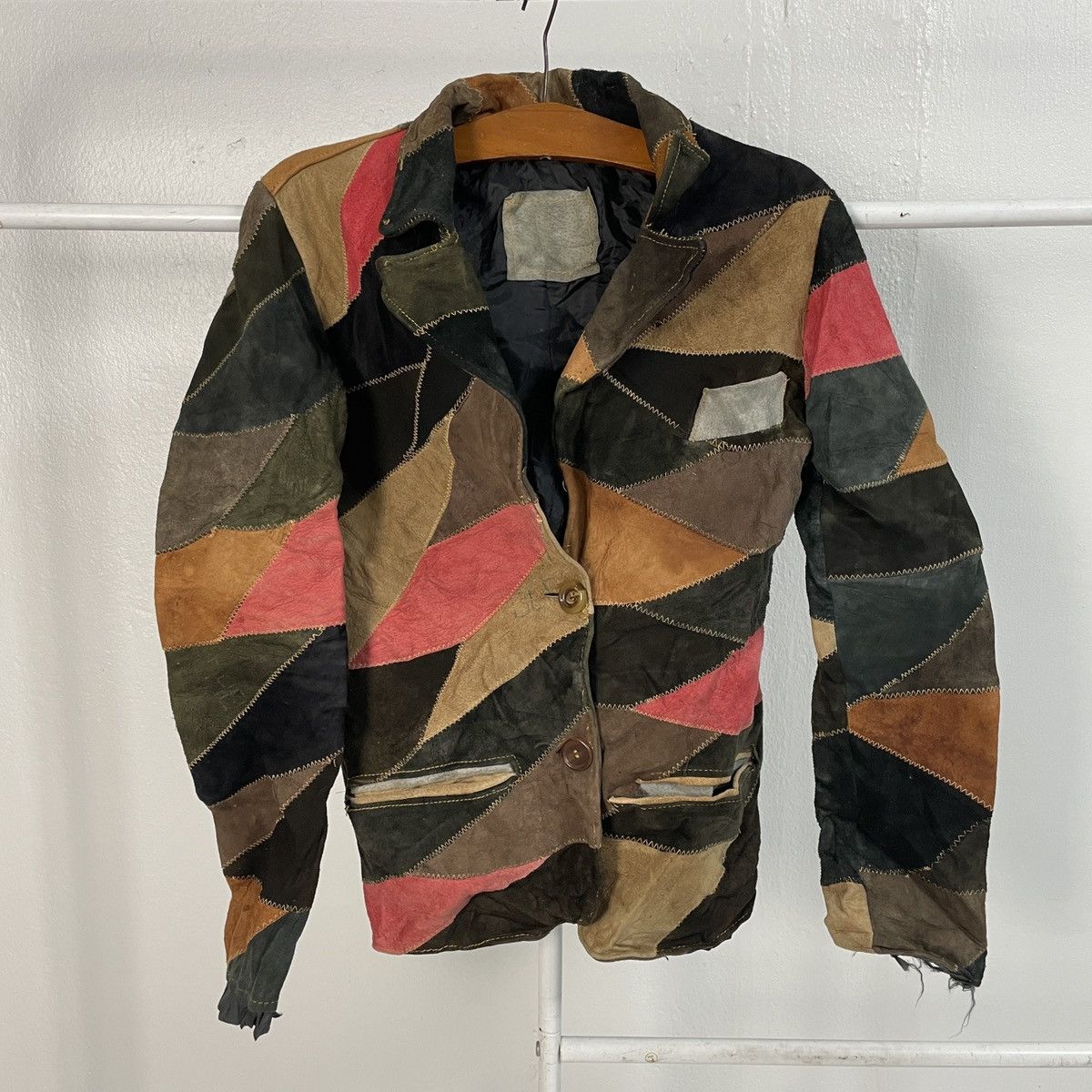 Japanese Brand Vintage Unbranded Patchwork Style Leather Jacket Size US XS / EU 42 / 0 - 1 Thumbnail