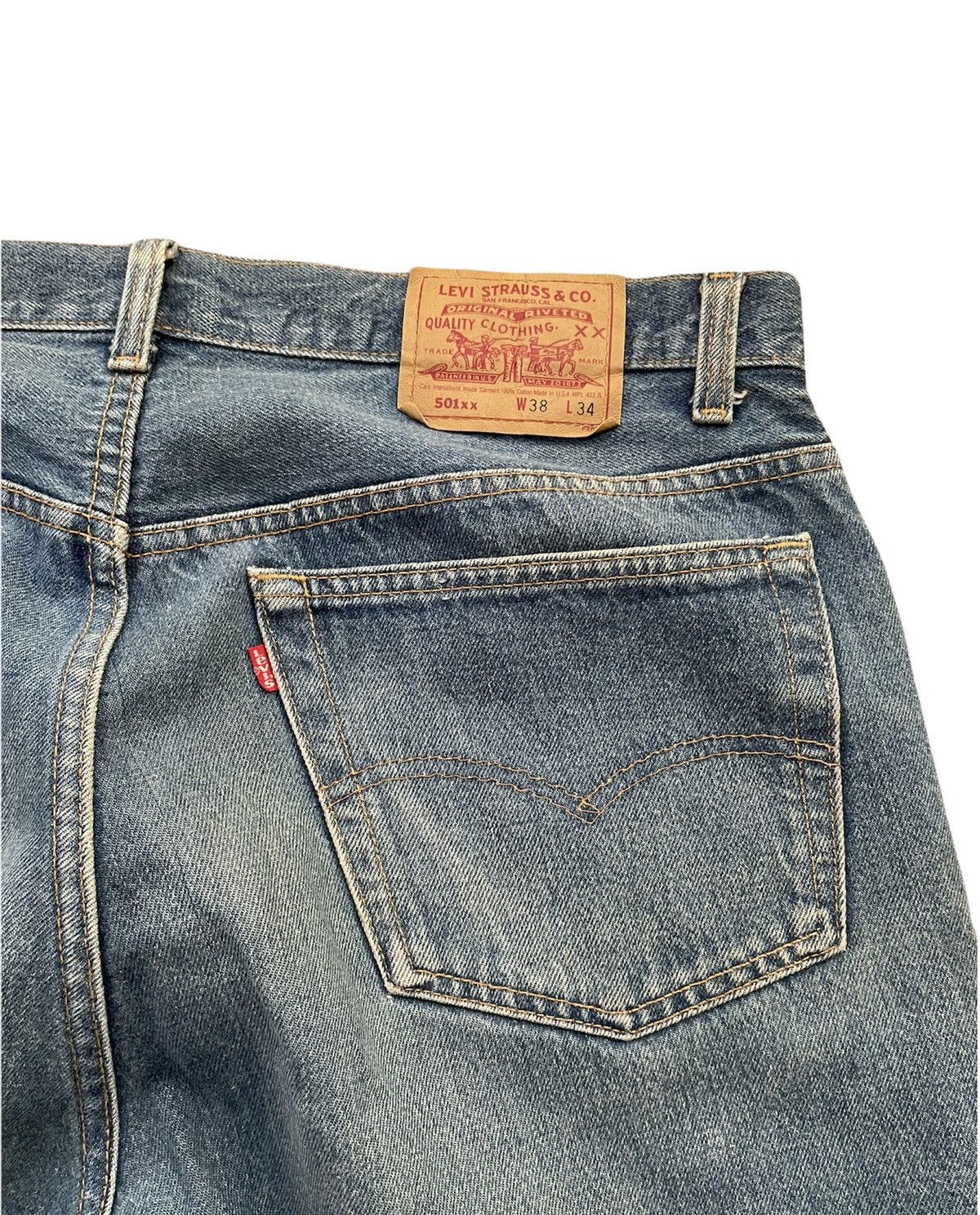 Levi's Vintage Levi’s 501XX 1992 Usa Aging Wash Denim Size US 36 / EU 52 - 9 Thumbnail